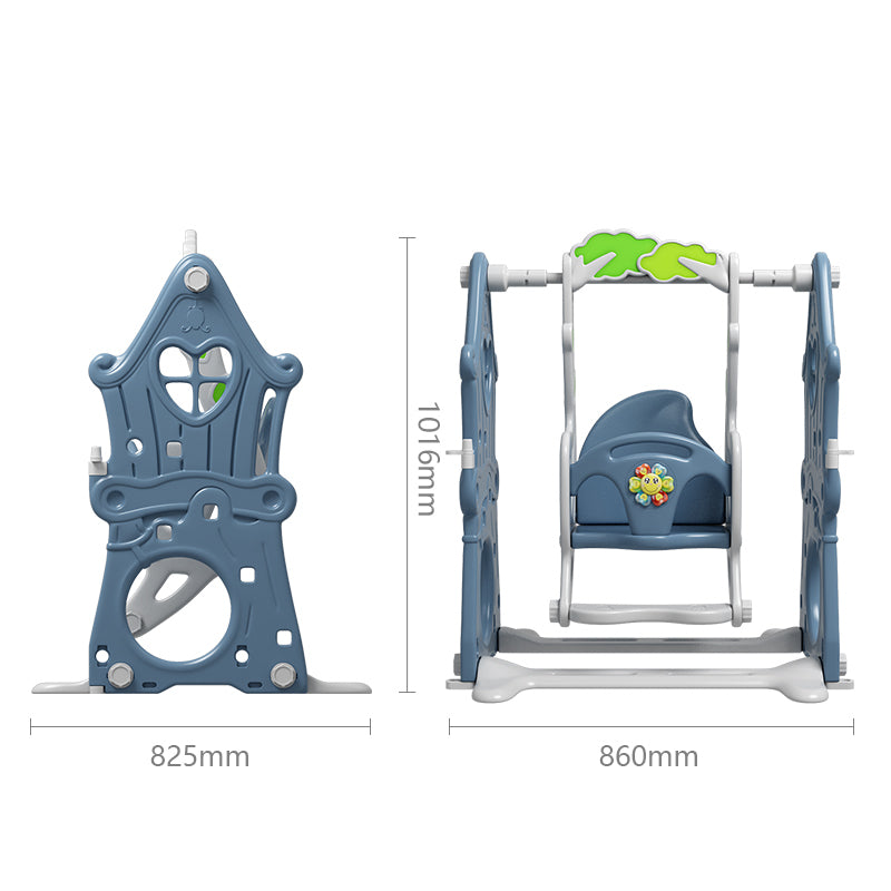 Forest-style Playpen Activity Centre with slide, swing, rocking horse and more! 2.05 metres wide by 1.64 metres deep.