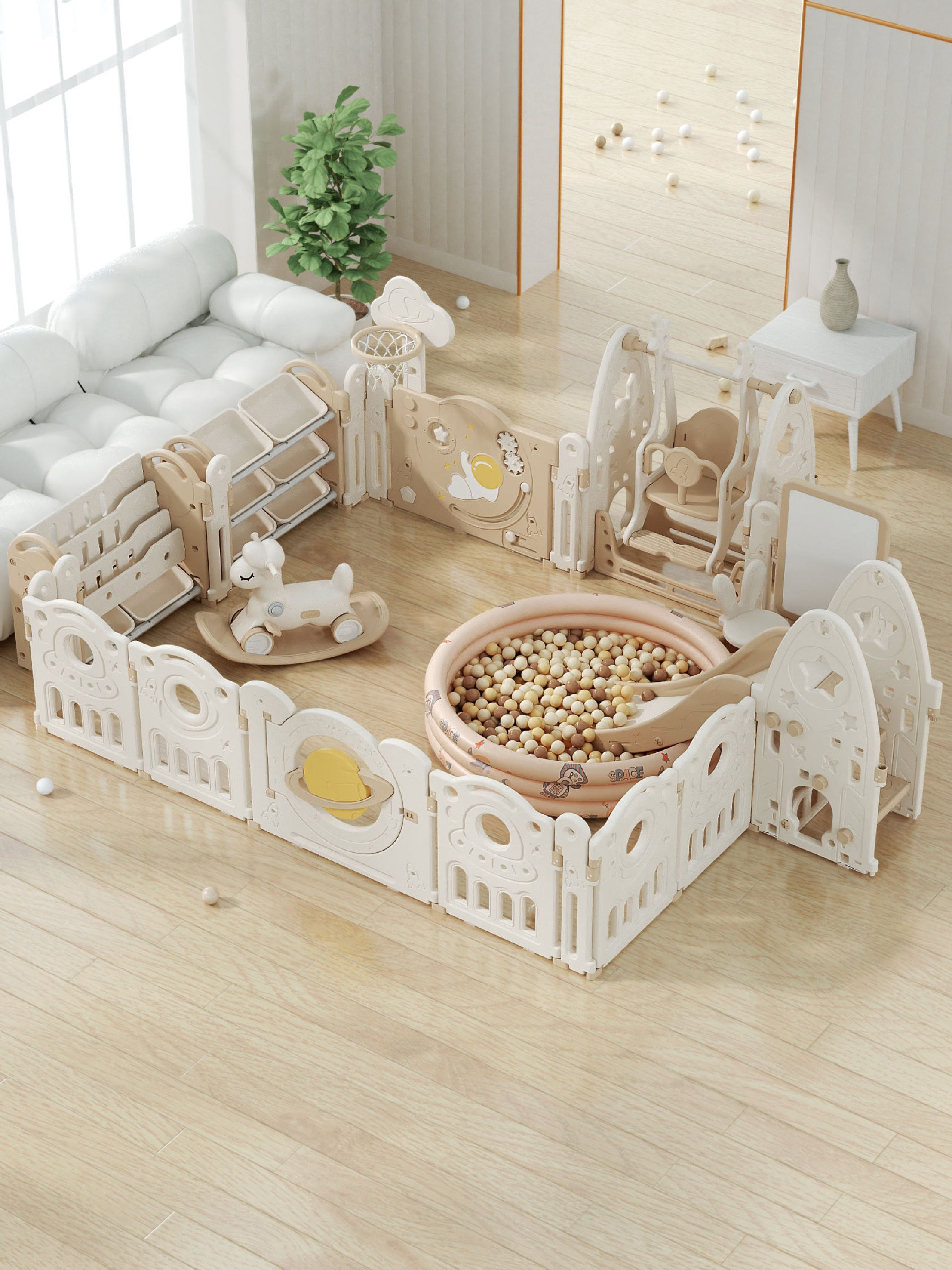 Multi-Combination Luxury Baby Play Yard Safety Plastic Fence Kids Large Playpen Portable Playground For Children Indoor