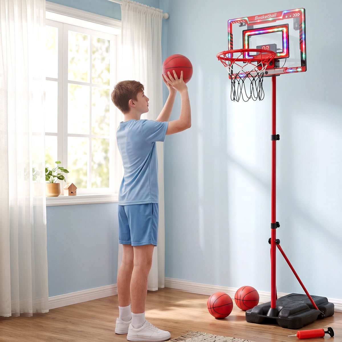 Everfit 2-in-1 Kids Basketball Hoop Set – Adjustable Indoor Basketball Hoop