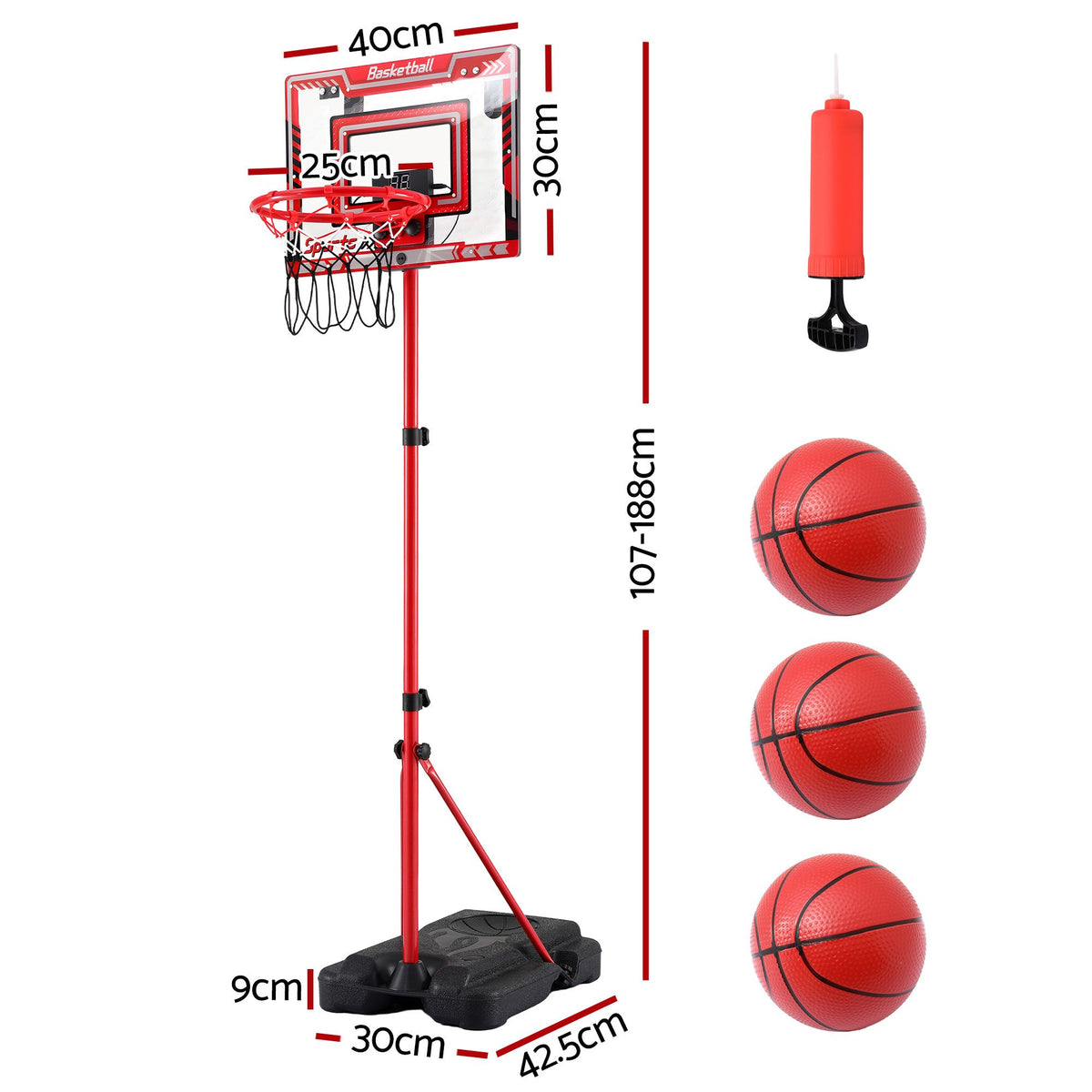 Everfit 2-in-1 Kids Basketball Hoop Set – Adjustable Indoor Basketball Hoop