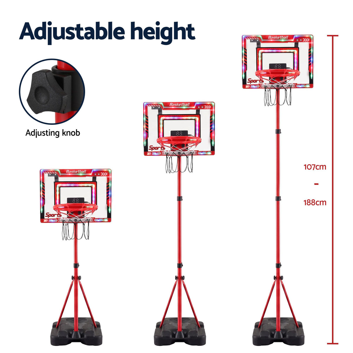 Everfit 2-in-1 Kids Basketball Hoop Set – Adjustable Indoor Basketball Hoop