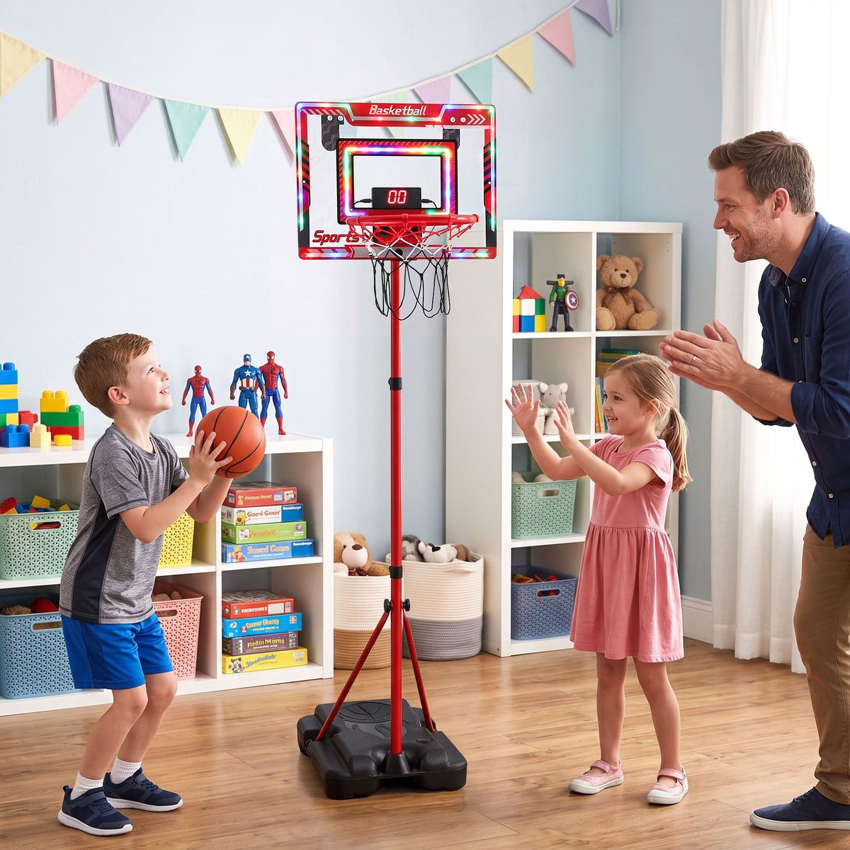 Everfit 2-in-1 Kids Basketball Hoop Set – Adjustable Indoor Basketball Hoop