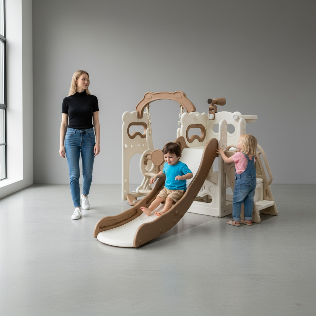 🎉 Kids 3-in-1 Slide & Swing Playset – Fun, Safe & Built to Last