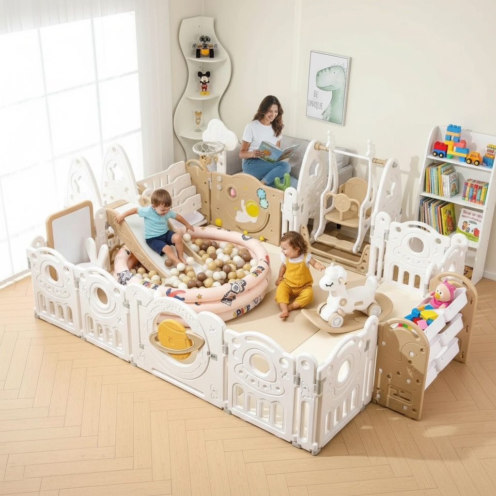 Multi-Combination Luxury Baby Play Yard Safety Plastic Fence Kids Large Playpen Portable Playground For Children Indoor