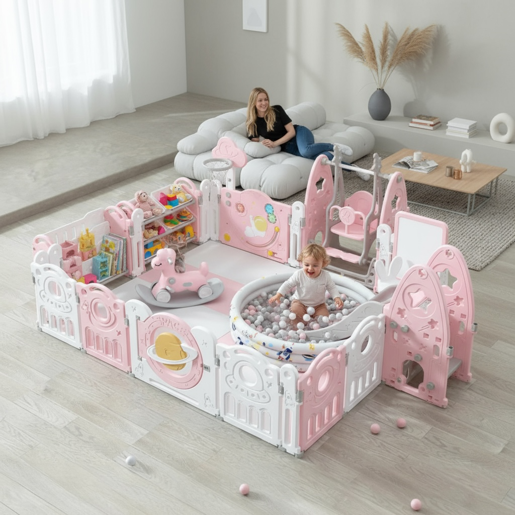 Multi-Combination Luxury Baby Play Yard Safety Plastic Fence Kids Large Playpen Portable Playground For Children Indoor