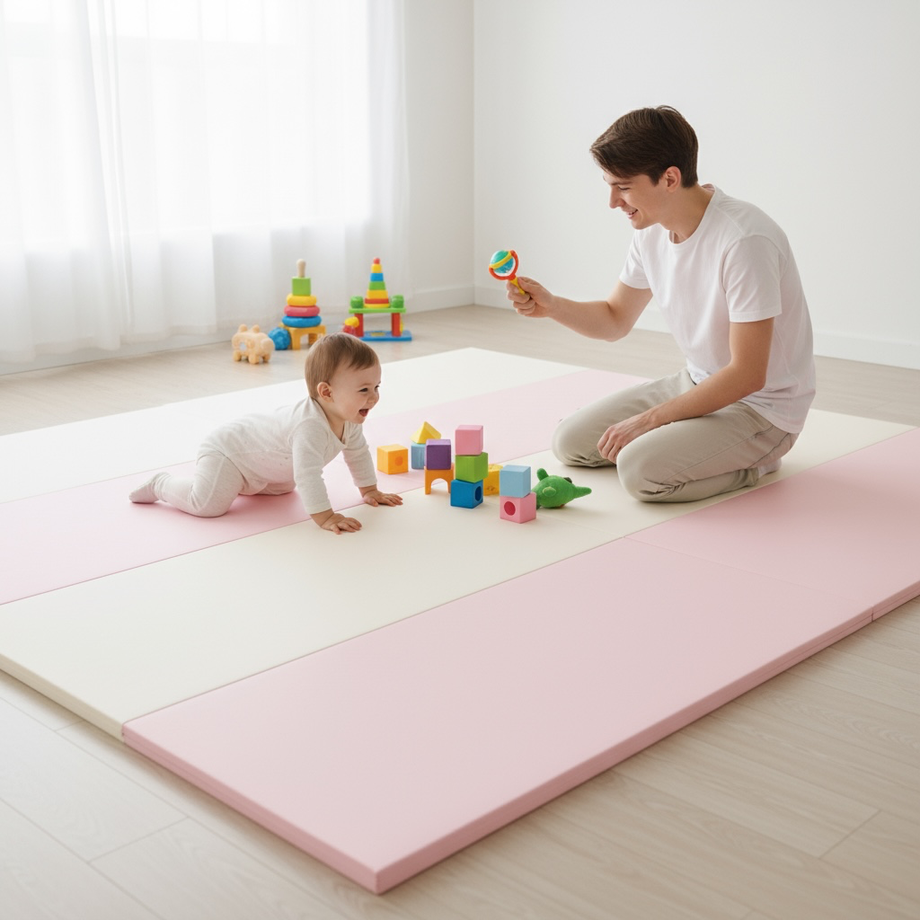 🌟 Premium PU Baby Play Mat – Safe, Foldable & Waterproof