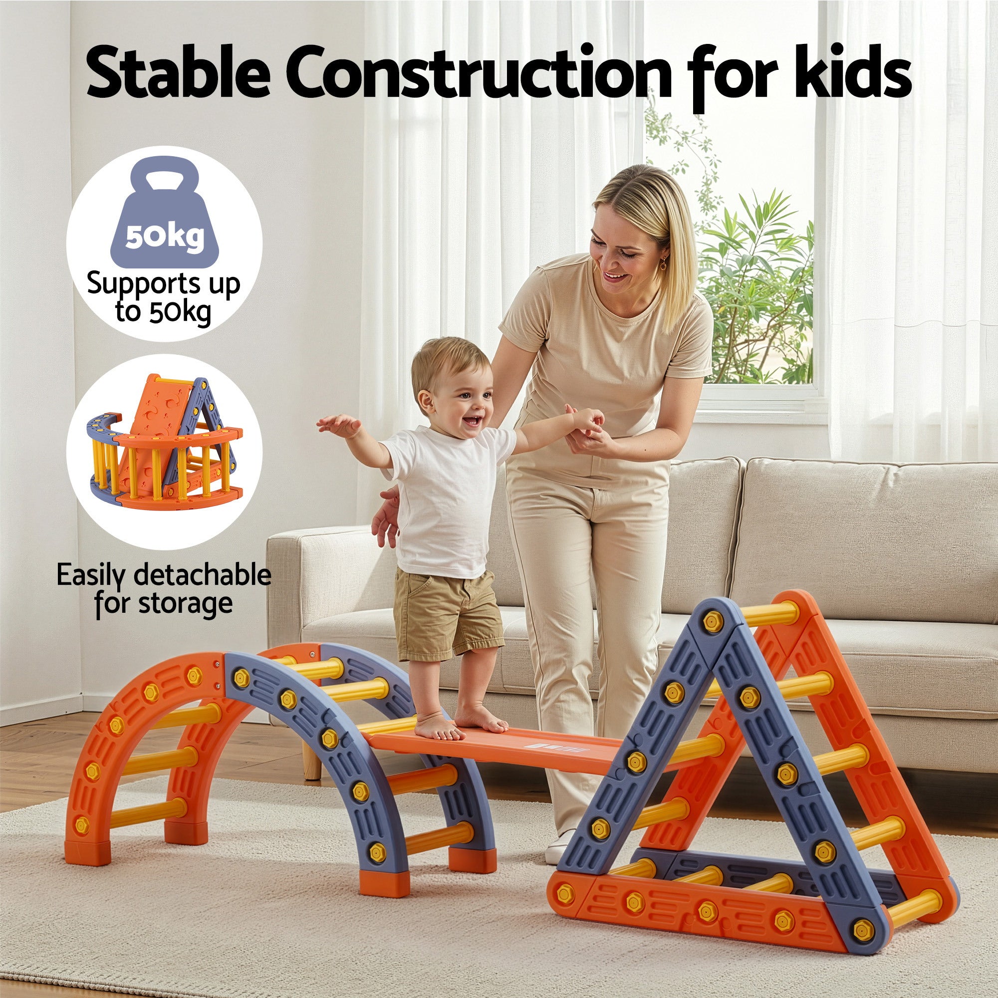 Keezi Versatile Toddler Climber Playset – Multi-Function Slide & Balance Set