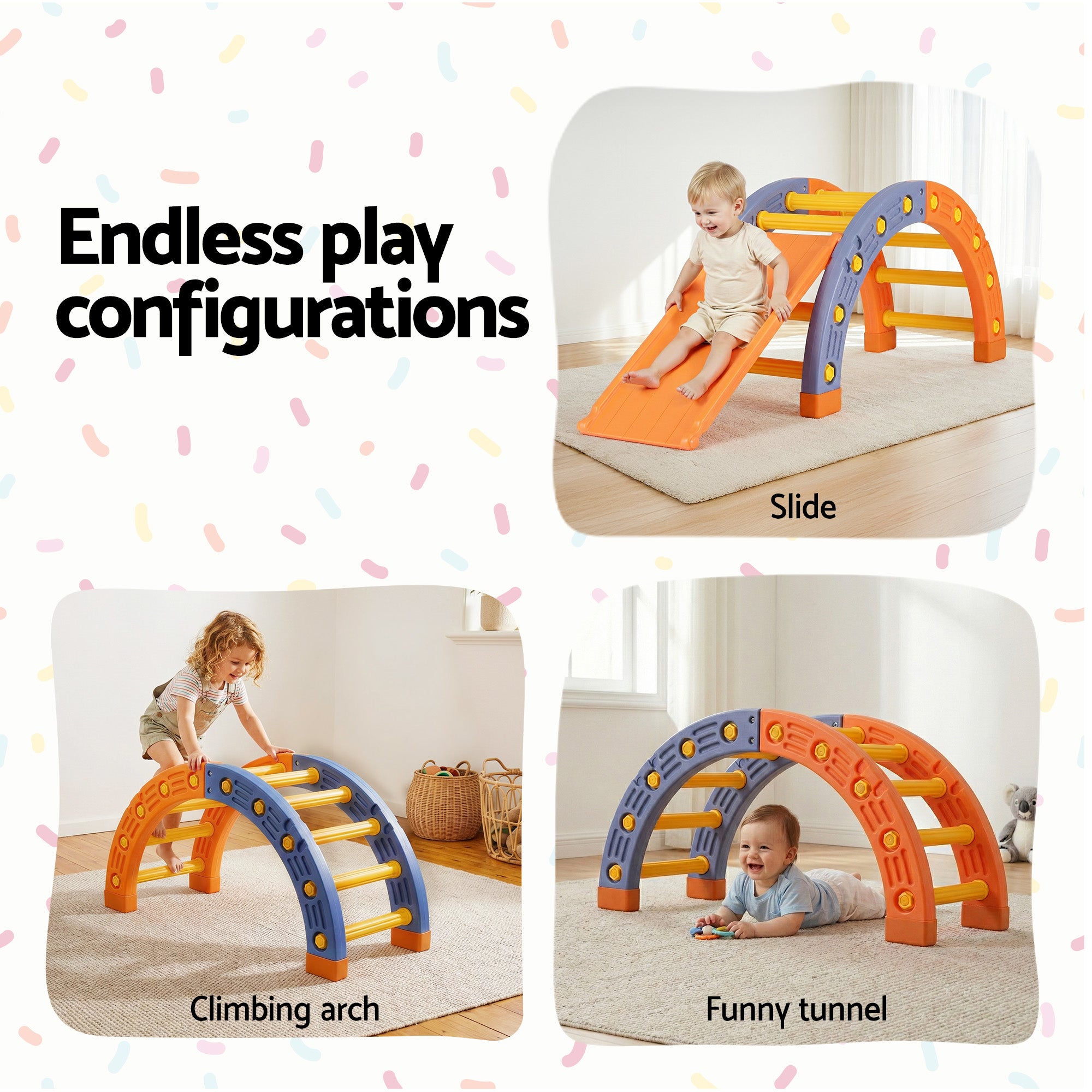 Keezi Versatile Toddler Climber Playset – Multi-Function Slide & Climbing Set