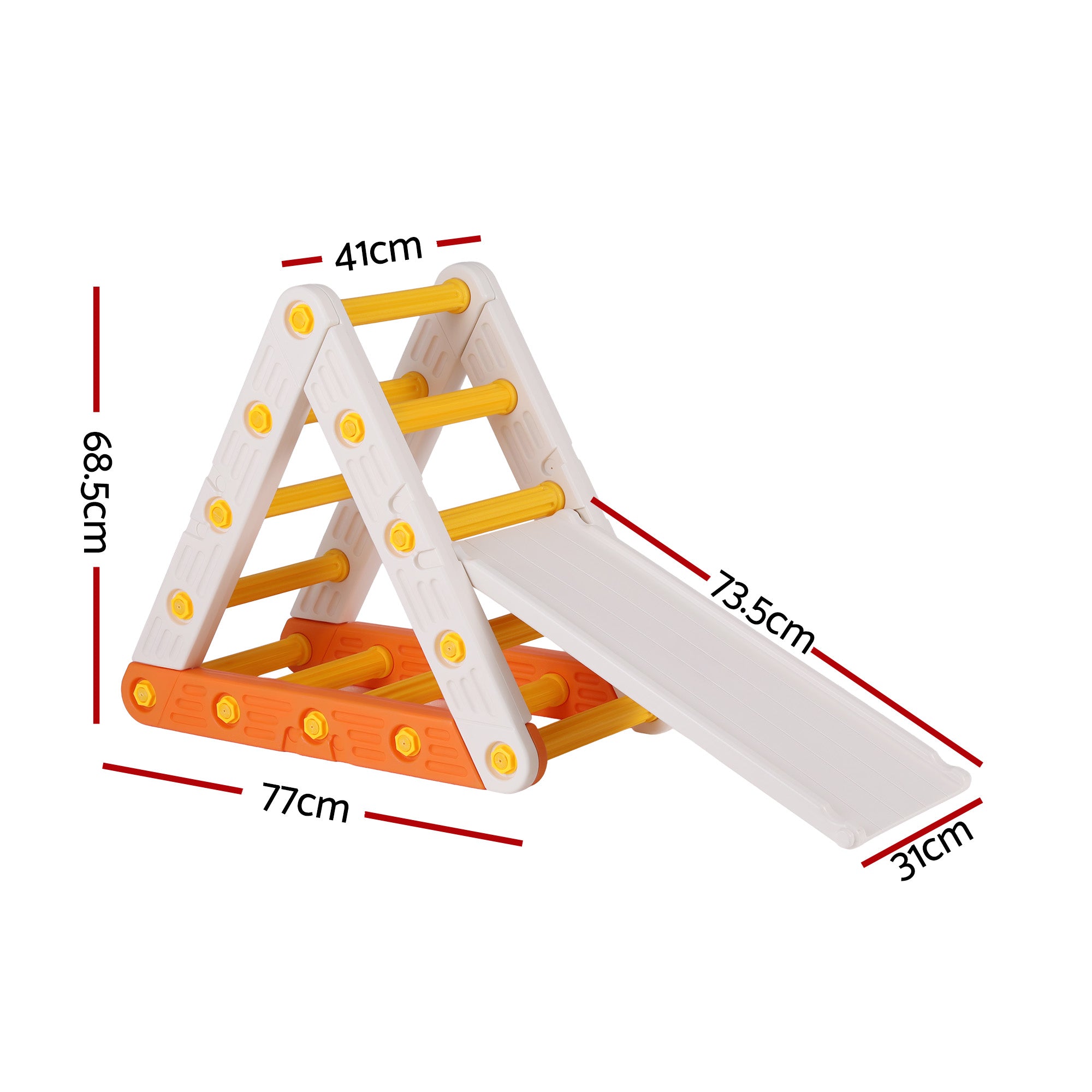 Keezi Versatile Toddler Climber Playset – Slide & Triangle Climbing Set