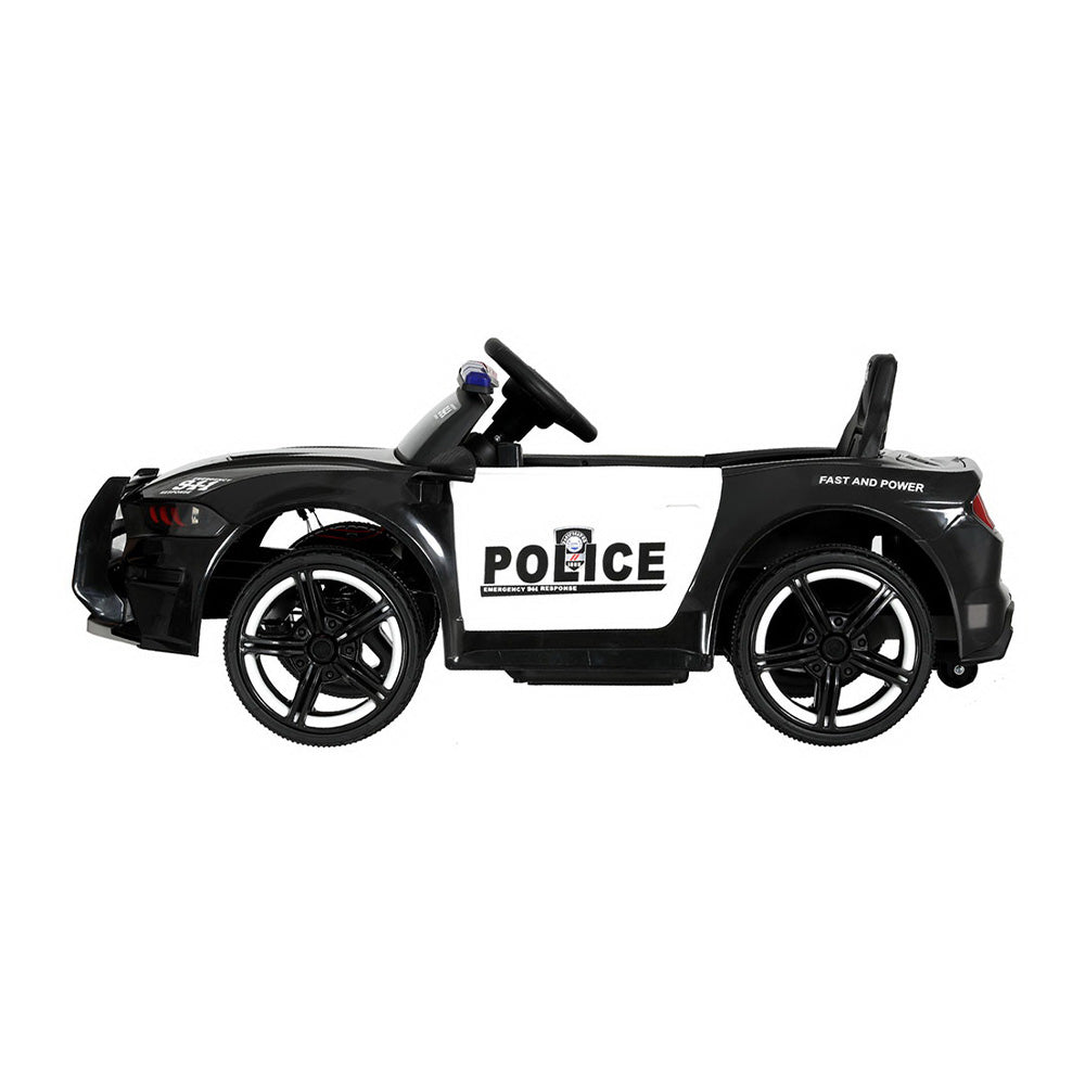 Rigo Kids Ride On Car Electric Patrol Police Cars Battery Powered Toys 12V Black