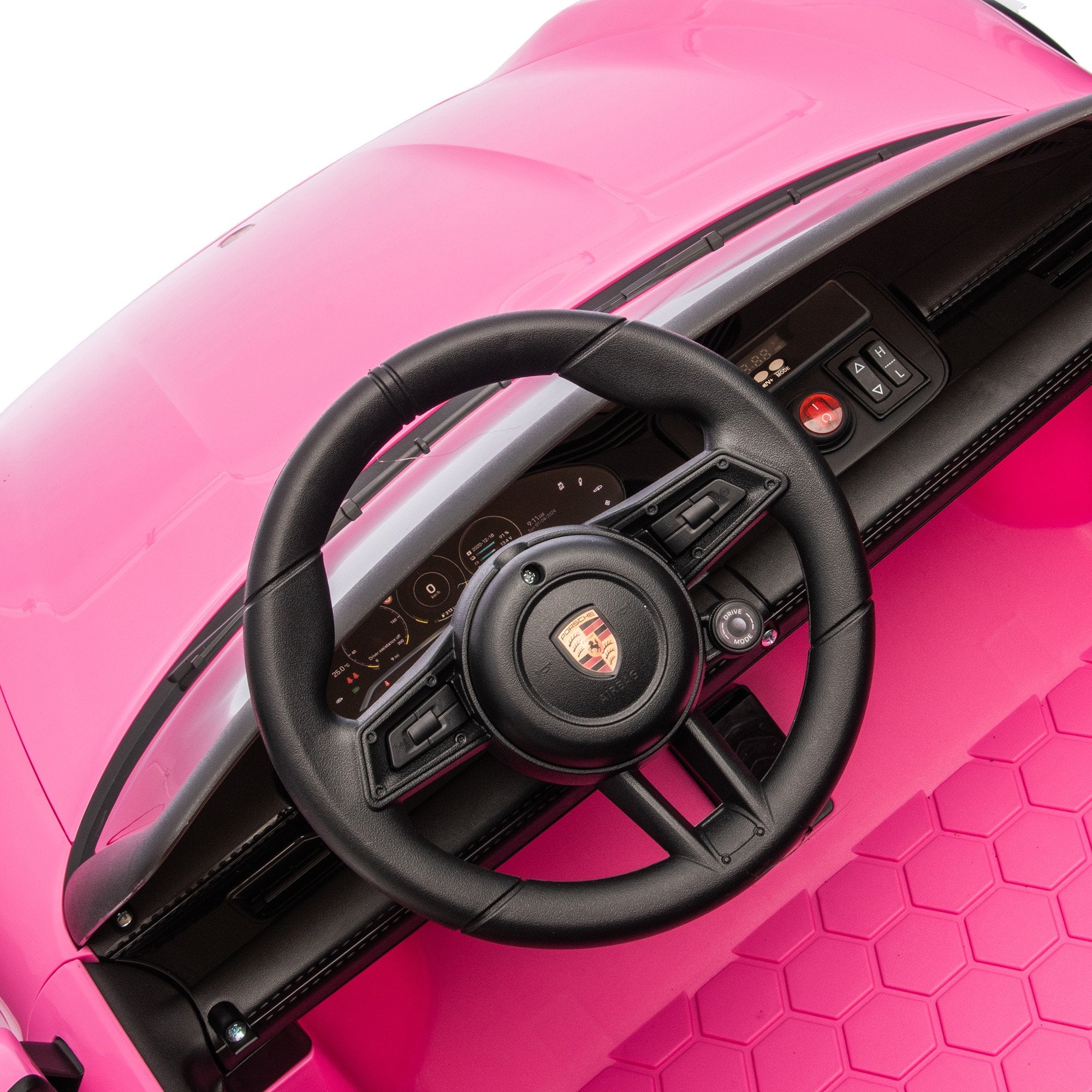 Kahuna Porsche Taycan Turbo S Kids Electric Ride On Car w/Remote Control 90W Four Wheel Suspension 2 Seater w/Seat Belt