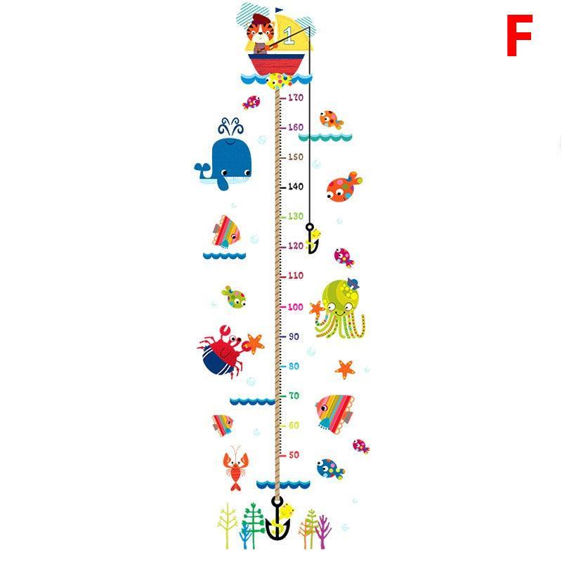 Removable Wall Height Chart Sticker Growth Measurement Ruler Decal for Wall Decor - F