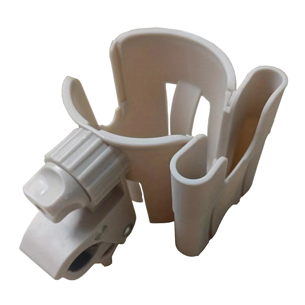 Universal 2-in-1 Stroller Cup Holder & Phone Mount | 360° Rotation - White