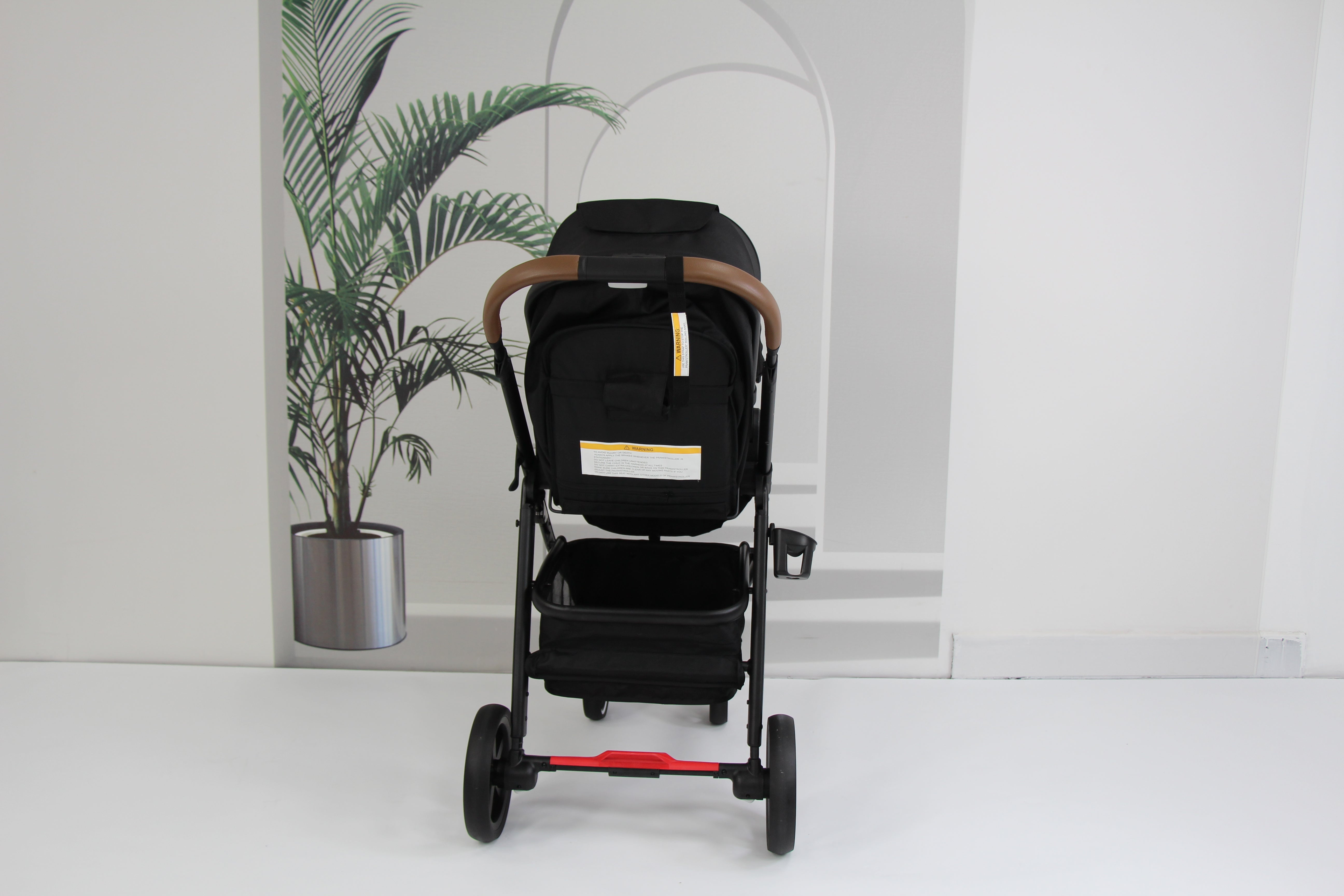 Baby pram / Stroller 2 in 1 convertible bassinet -Black - Micky Mart