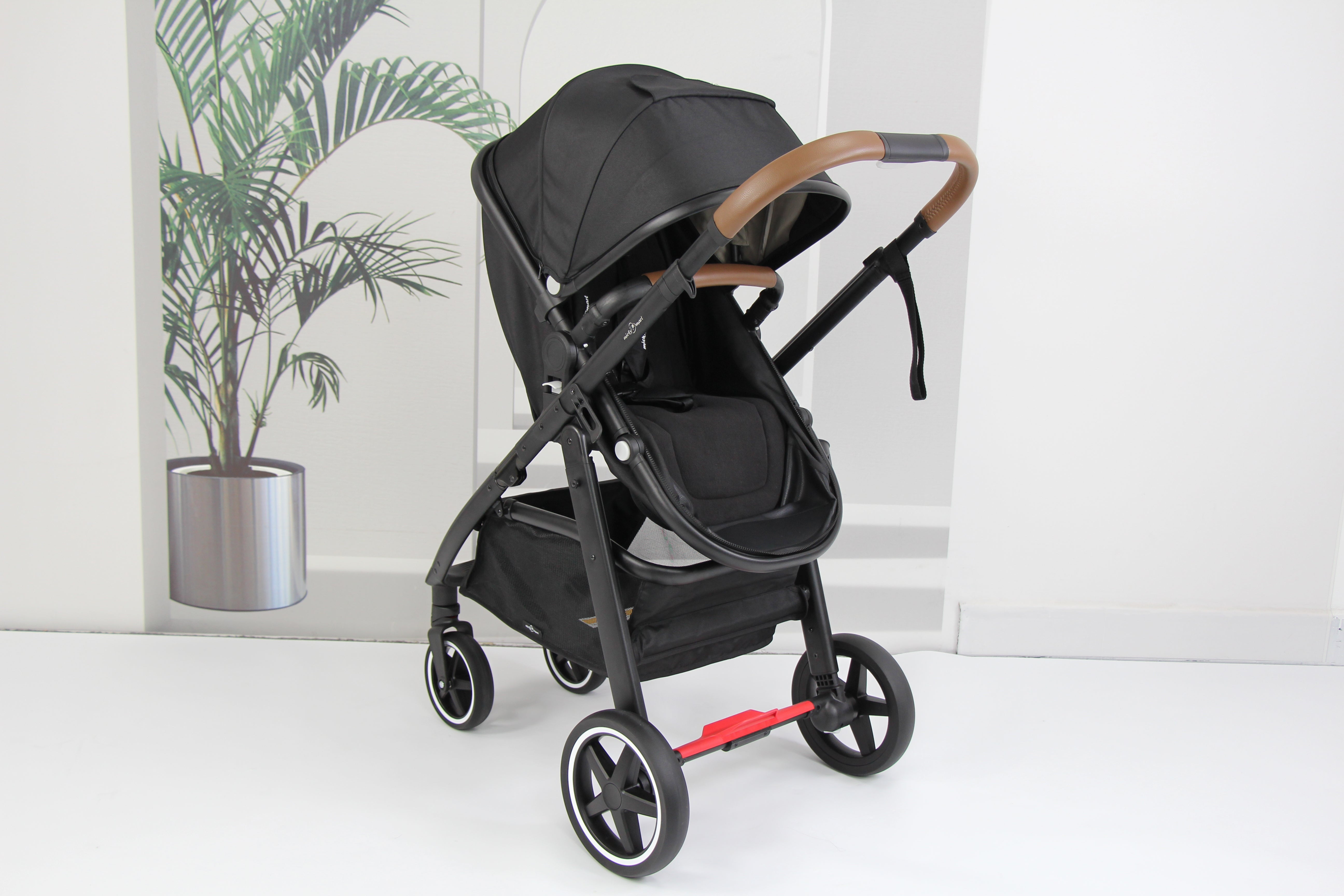Baby pram / Stroller 2 in 1 convertible bassinet -Black - Micky Mart
