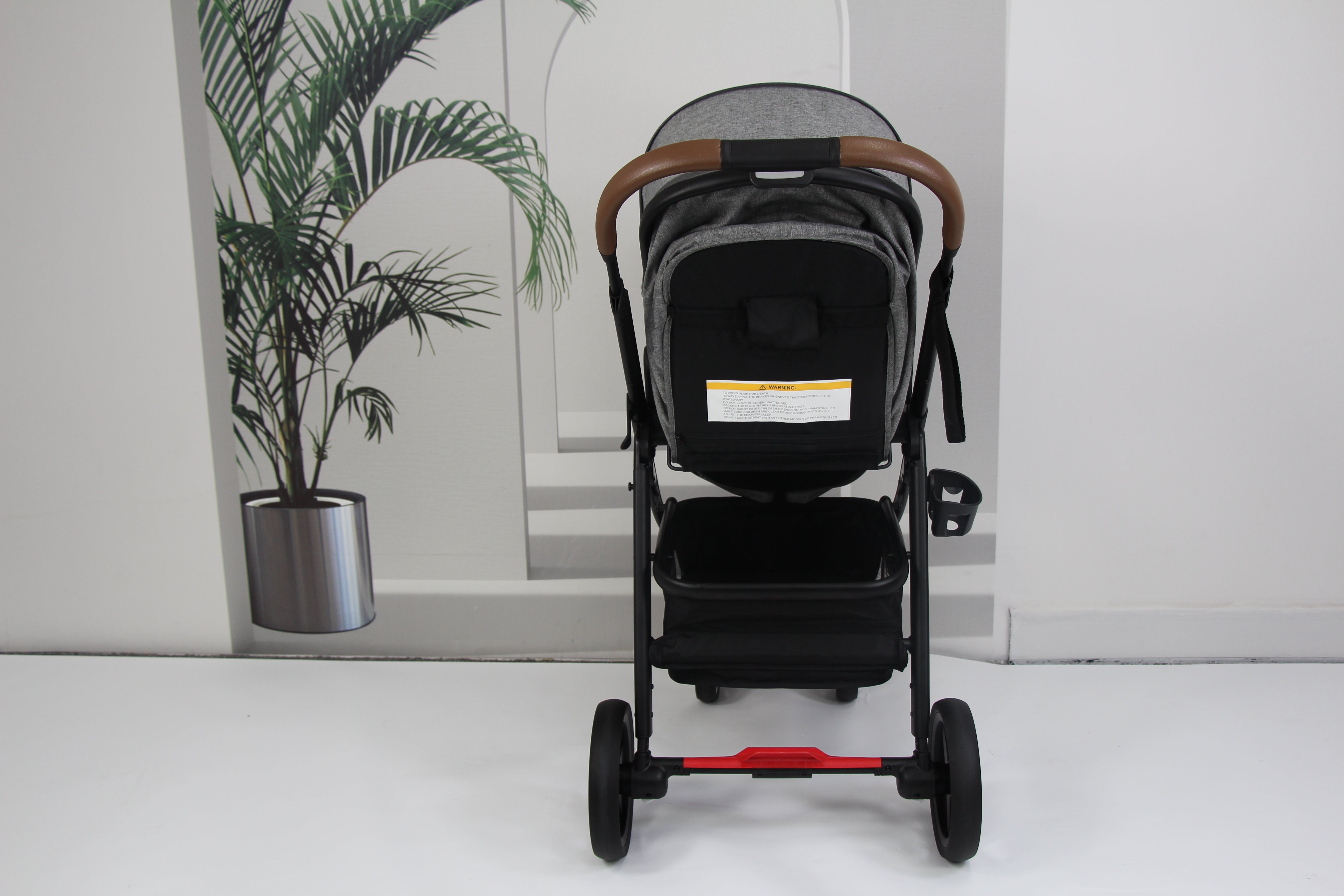 Baby pram / stroller 2 in 1 convertible - grey - Micky Mart