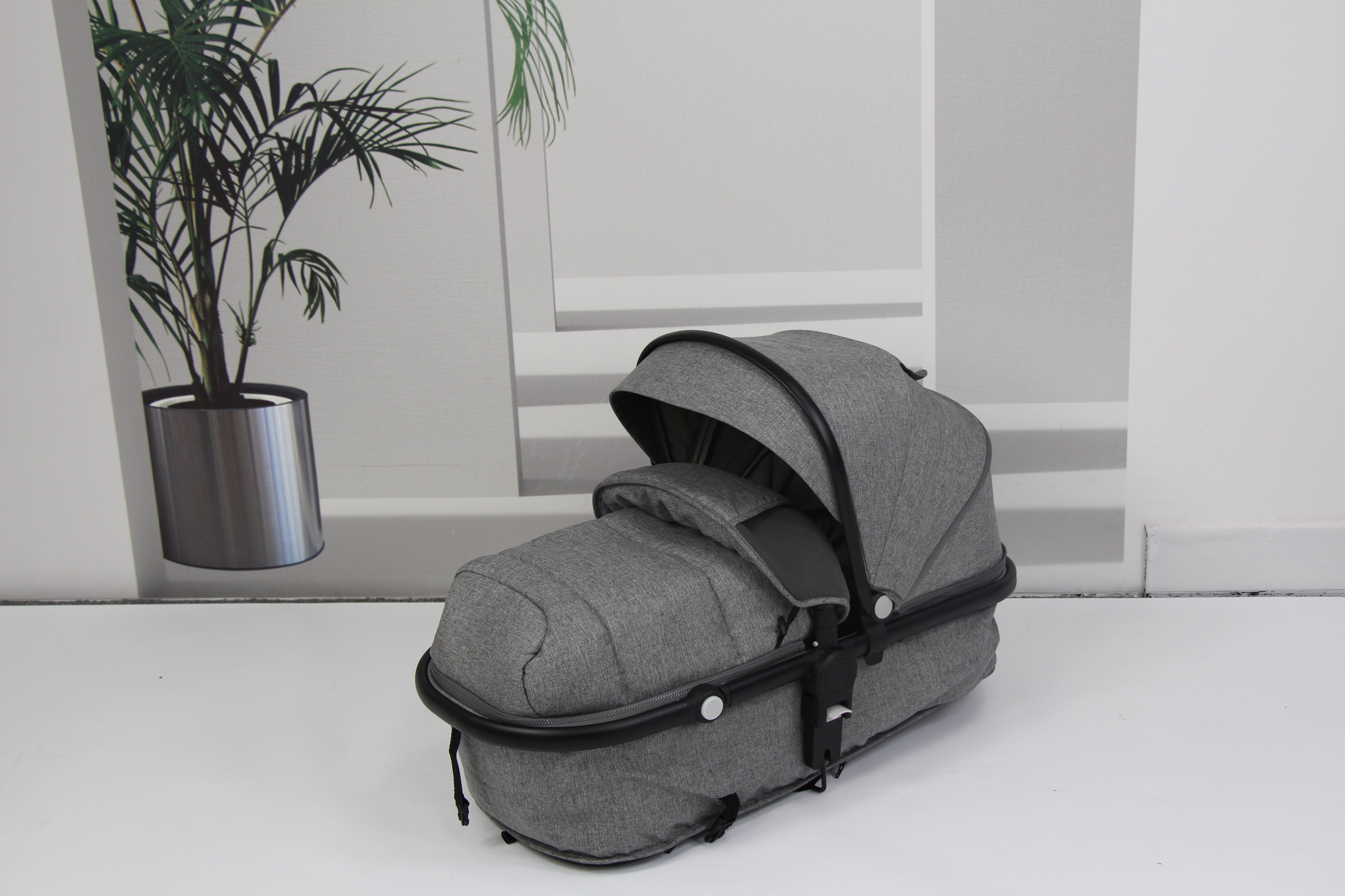 Baby pram / stroller 2 in 1 convertible - grey - Micky Mart