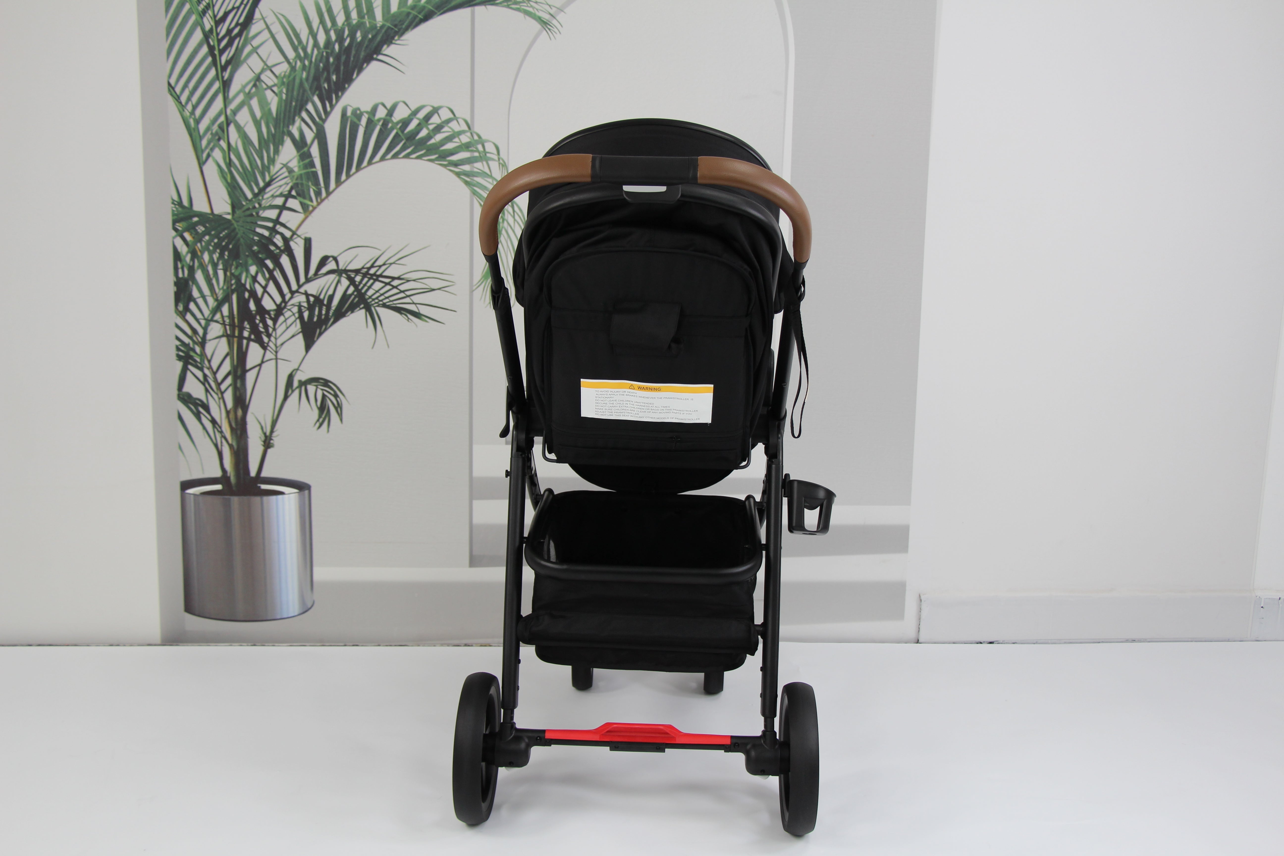 Baby pram / Stroller 2 in 1 convertible bassinet -Black - Micky Mart