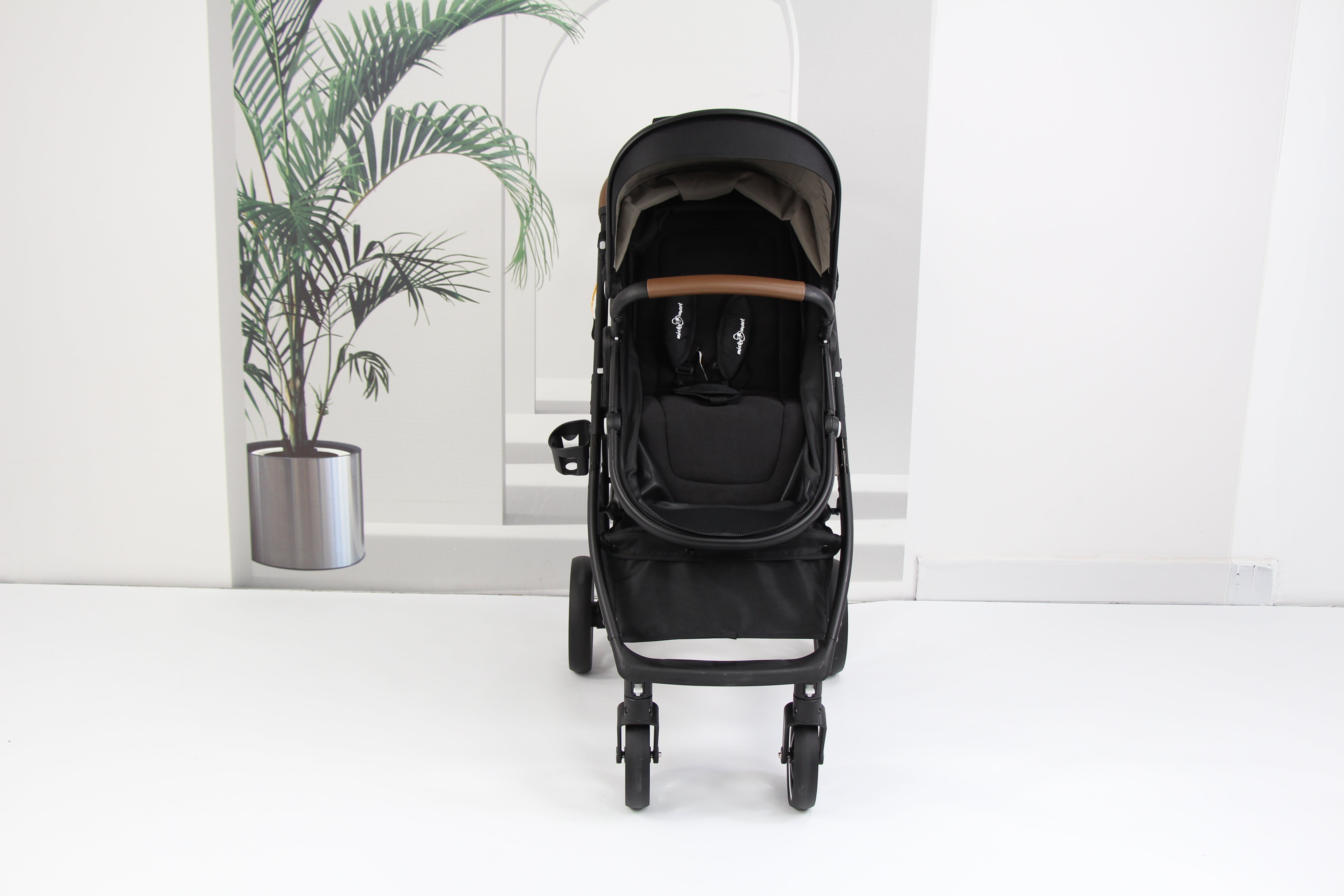 Baby pram / Stroller 2 in 1 convertible bassinet -Black - Micky Mart