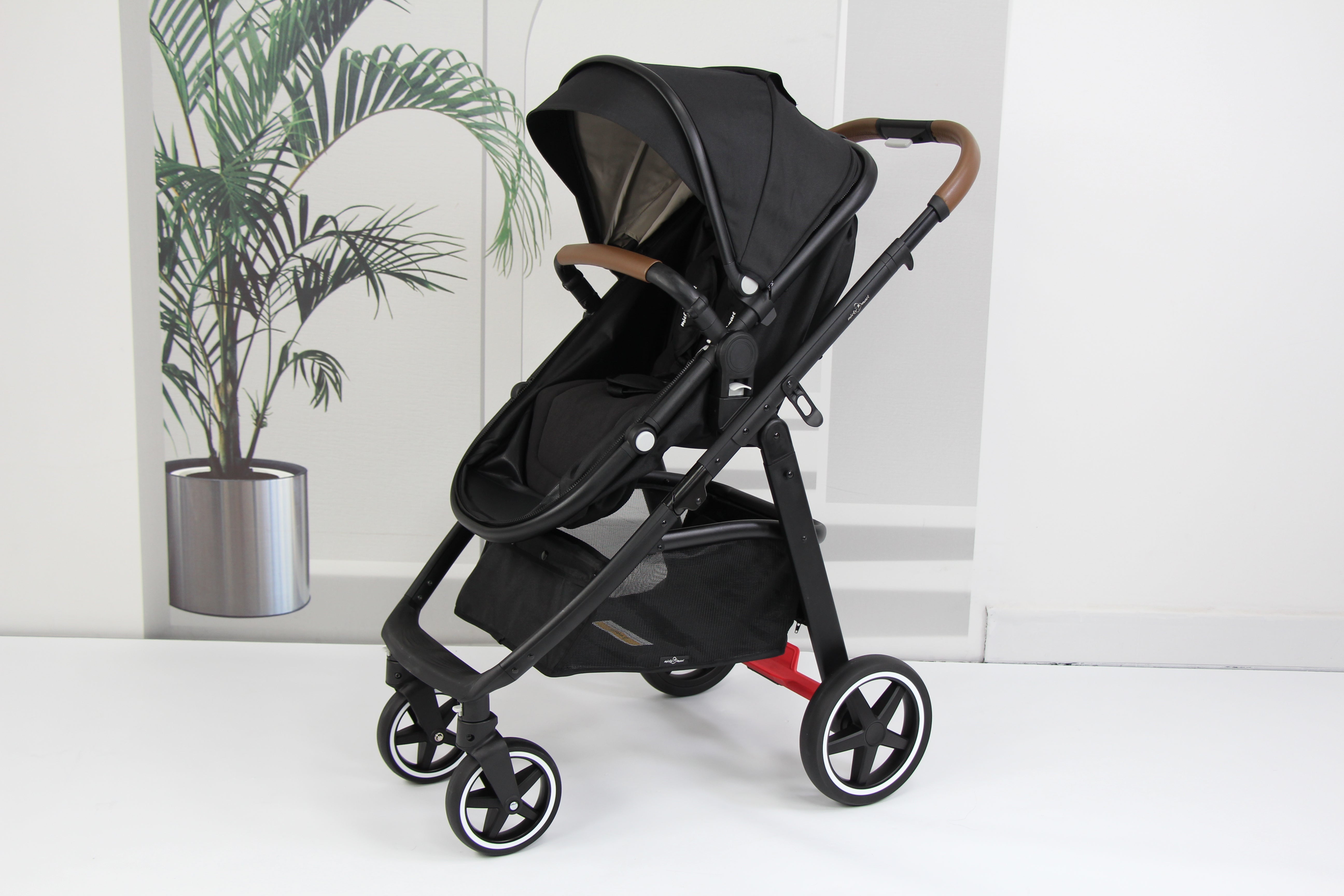 Baby pram / Stroller 2 in 1 convertible bassinet -Black - Micky Mart