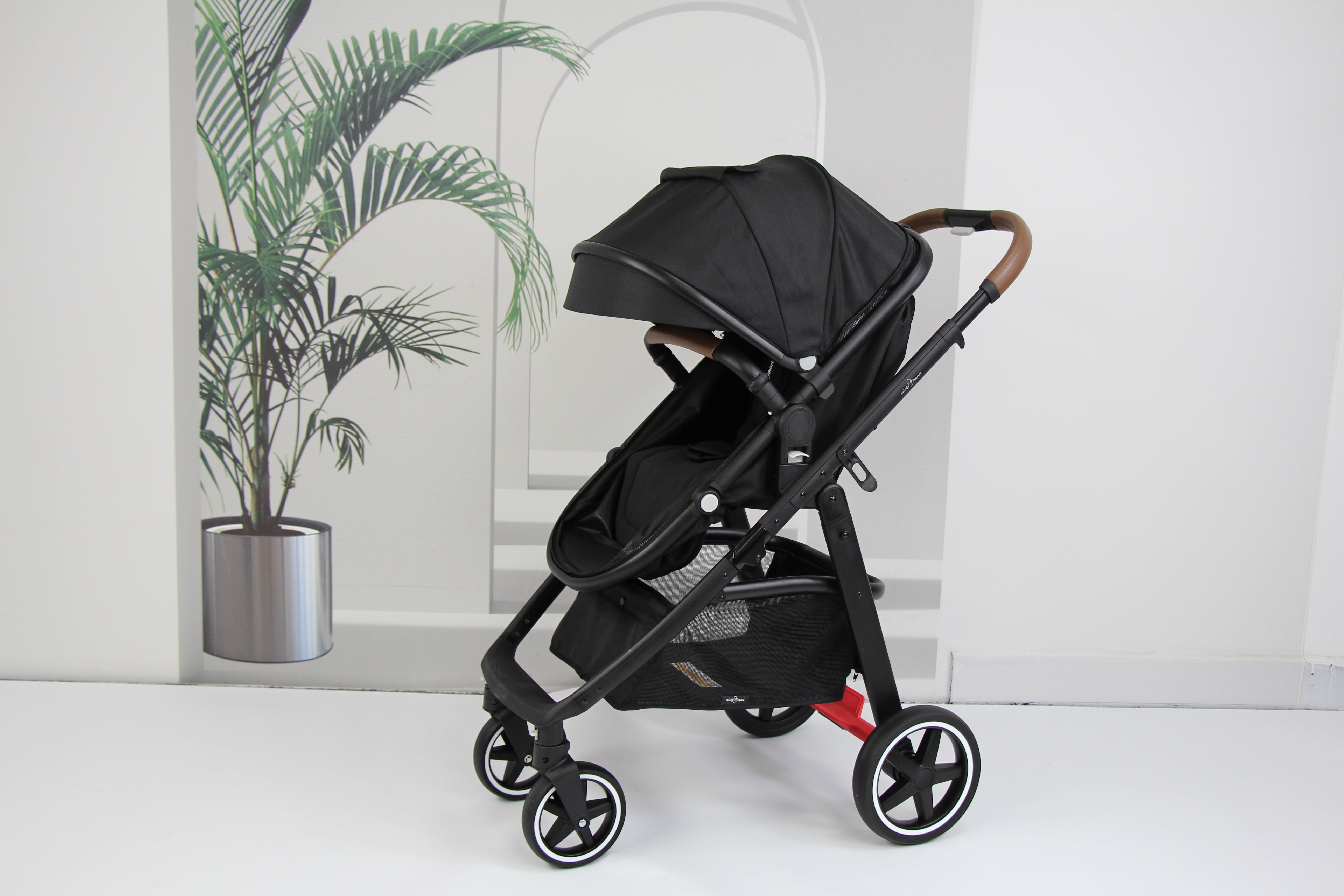 Baby pram / Stroller 2 in 1 convertible bassinet -Black - Micky Mart