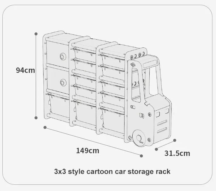 Kids Toy Box Storage Children Car Shelf Store Shelves In Toys Guarda Juguetes Organizer Kids Storage Baskets - Micky Mart