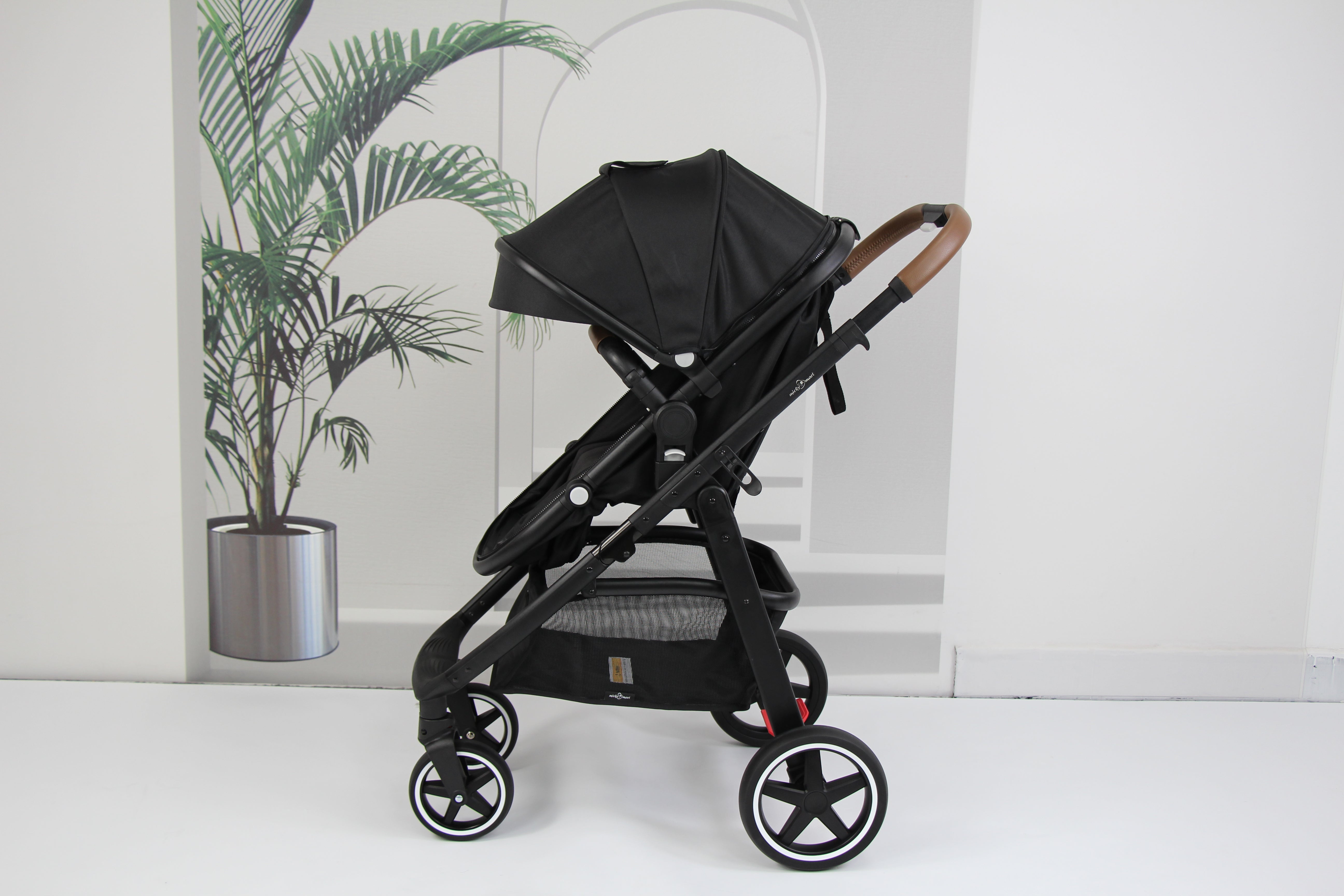 Baby pram / Stroller 2 in 1 convertible bassinet -Black - Micky Mart