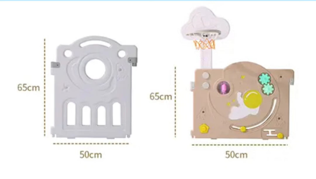 Kids Space Playpen180*200cm Security Gate Fence Swing Rocking Horse - Micky Mart