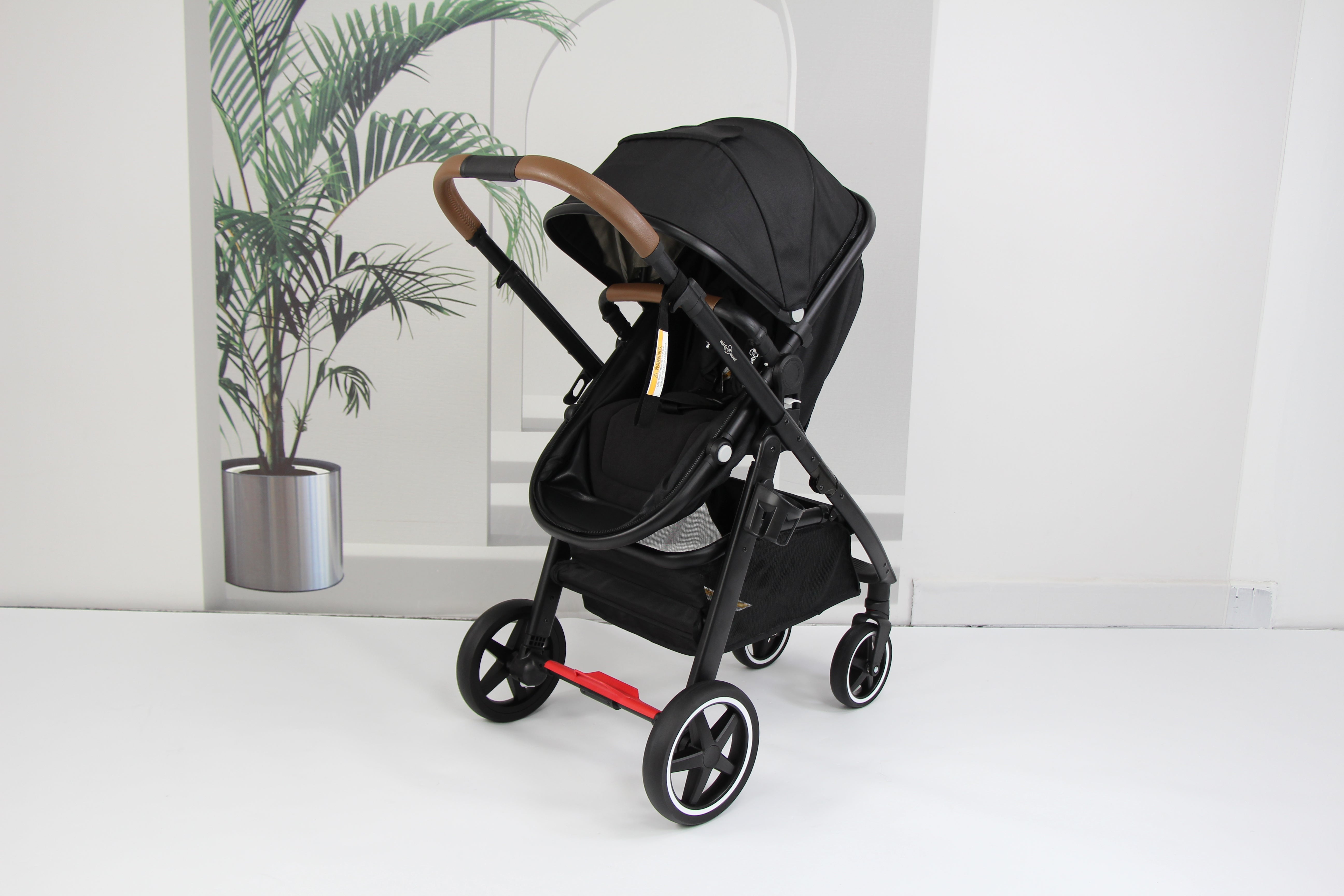 Baby pram / Stroller 2 in 1 convertible bassinet -Black - Micky Mart