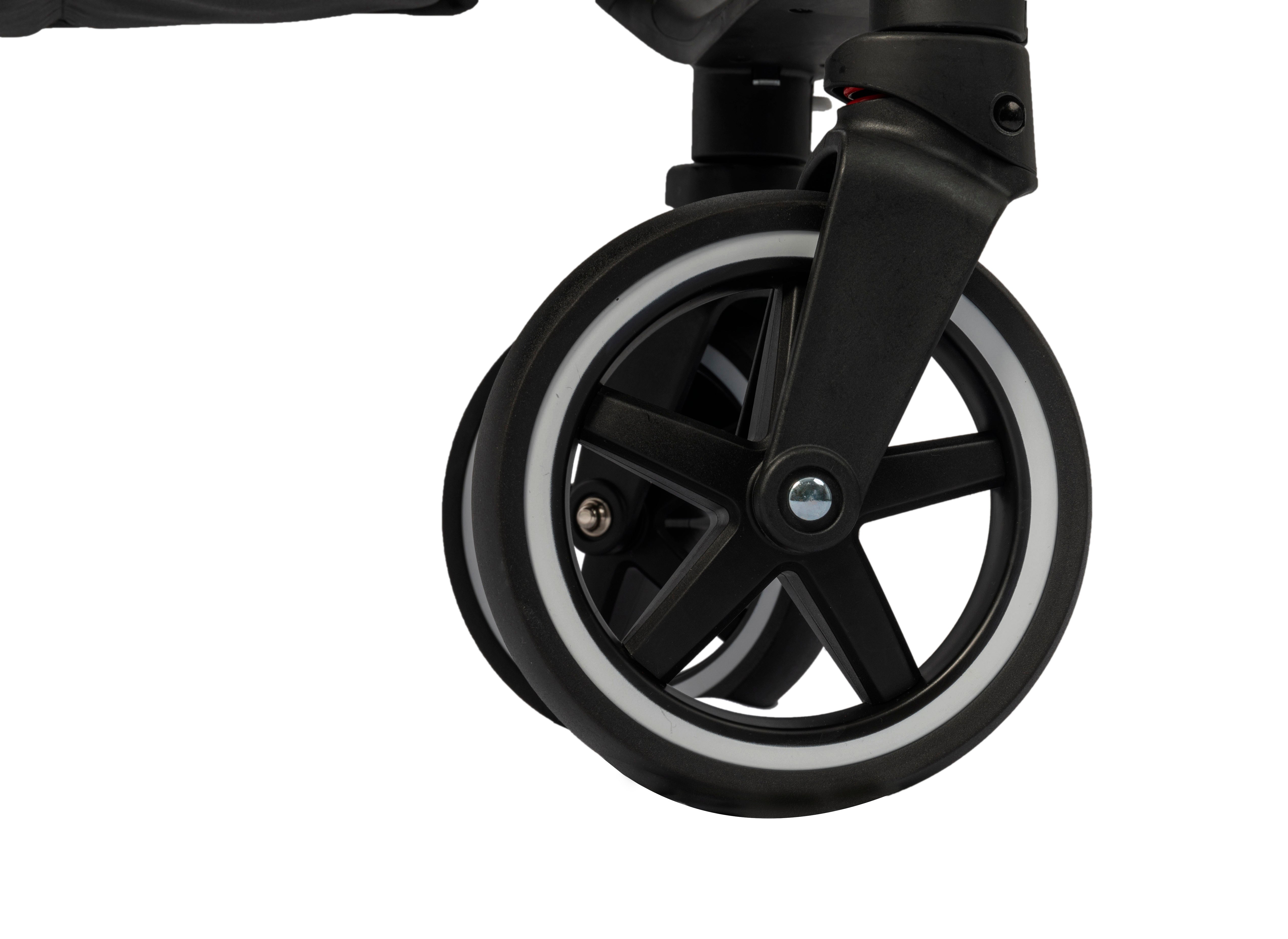 Baby pram / Stroller 2 in 1 convertible bassinet -Black - Micky Mart