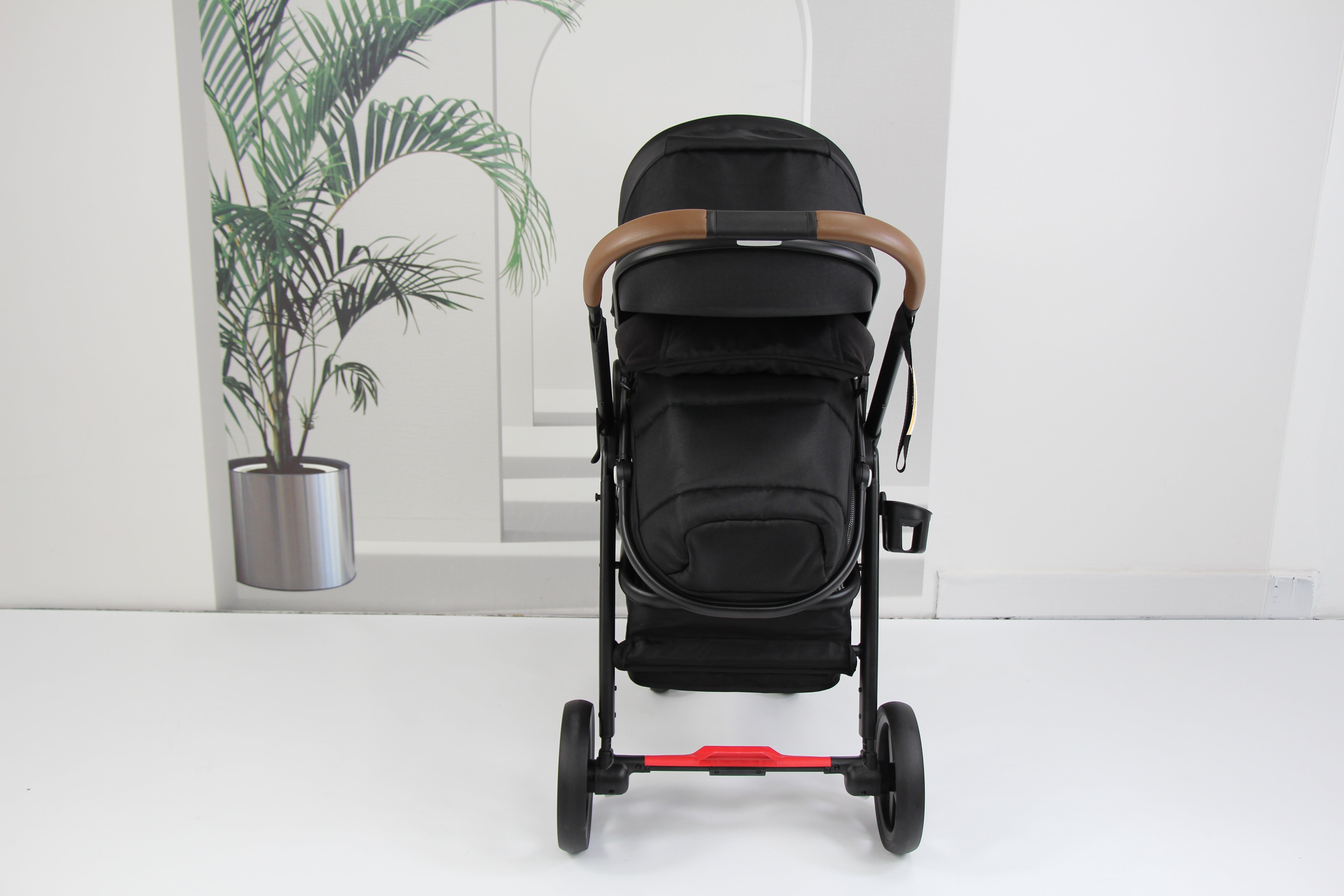 Baby pram / Stroller 2 in 1 convertible bassinet -Black - Micky Mart