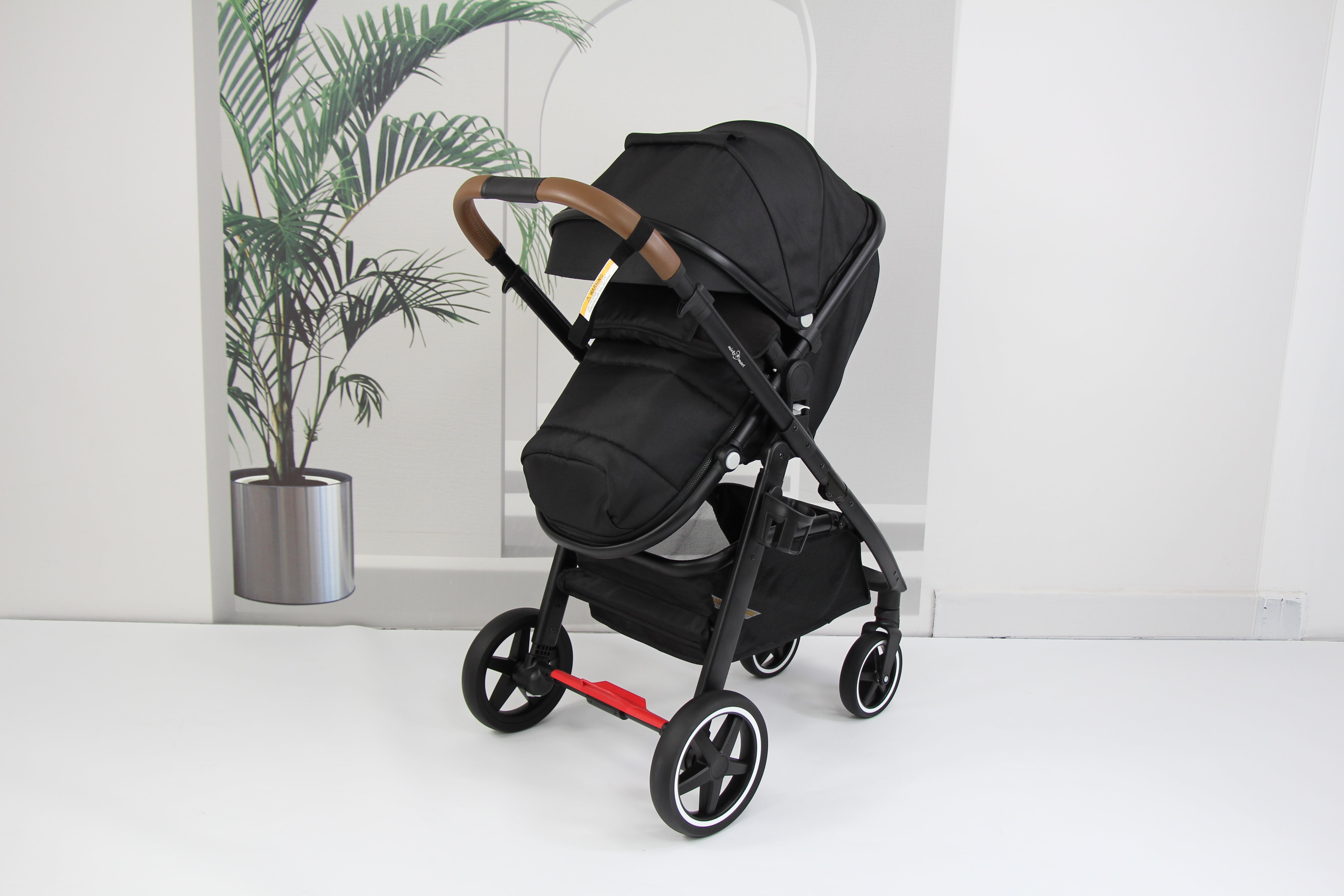 Baby pram / Stroller 2 in 1 convertible bassinet -Black - Micky Mart