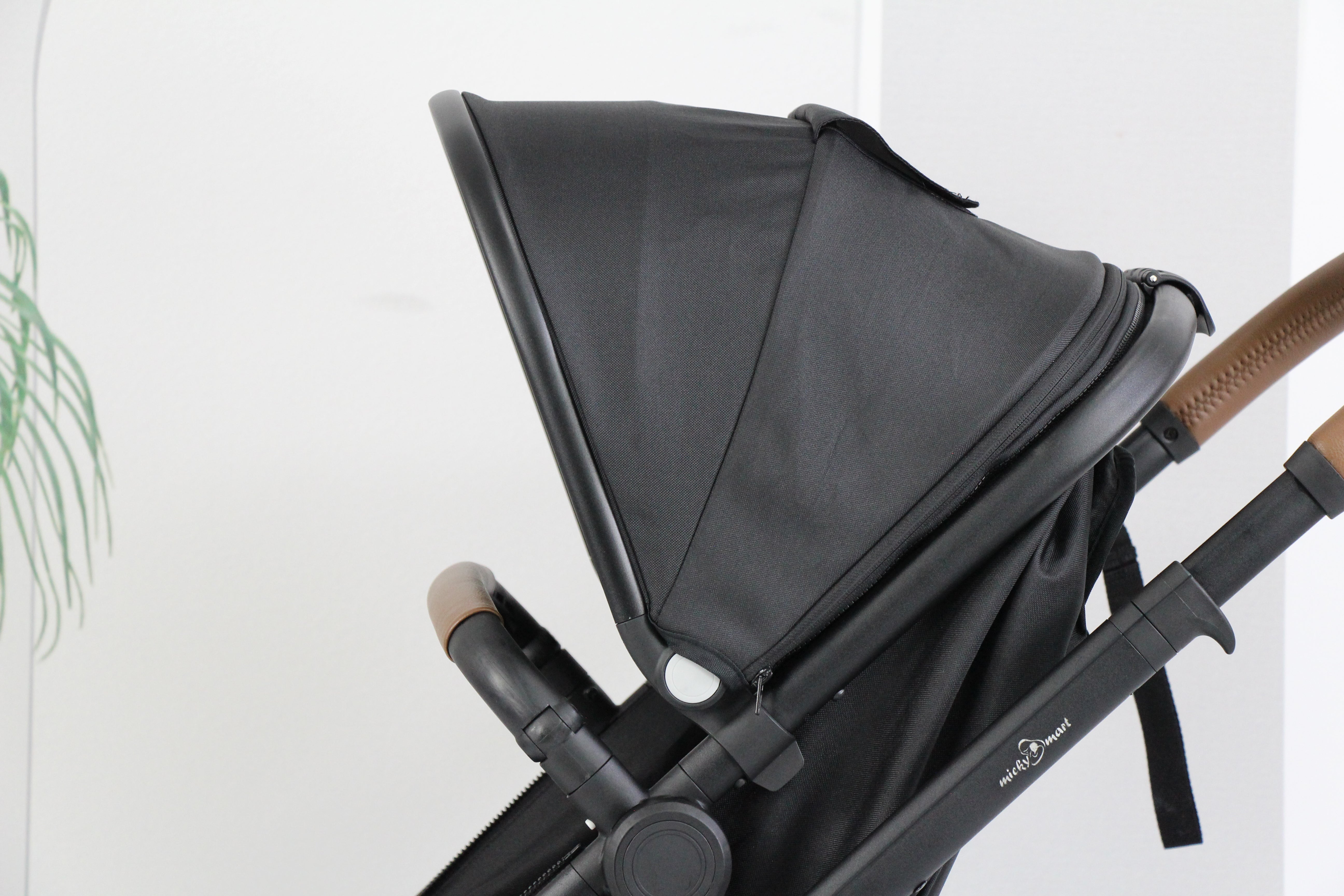 Baby pram / Stroller 2 in 1 convertible bassinet -Black - Micky Mart