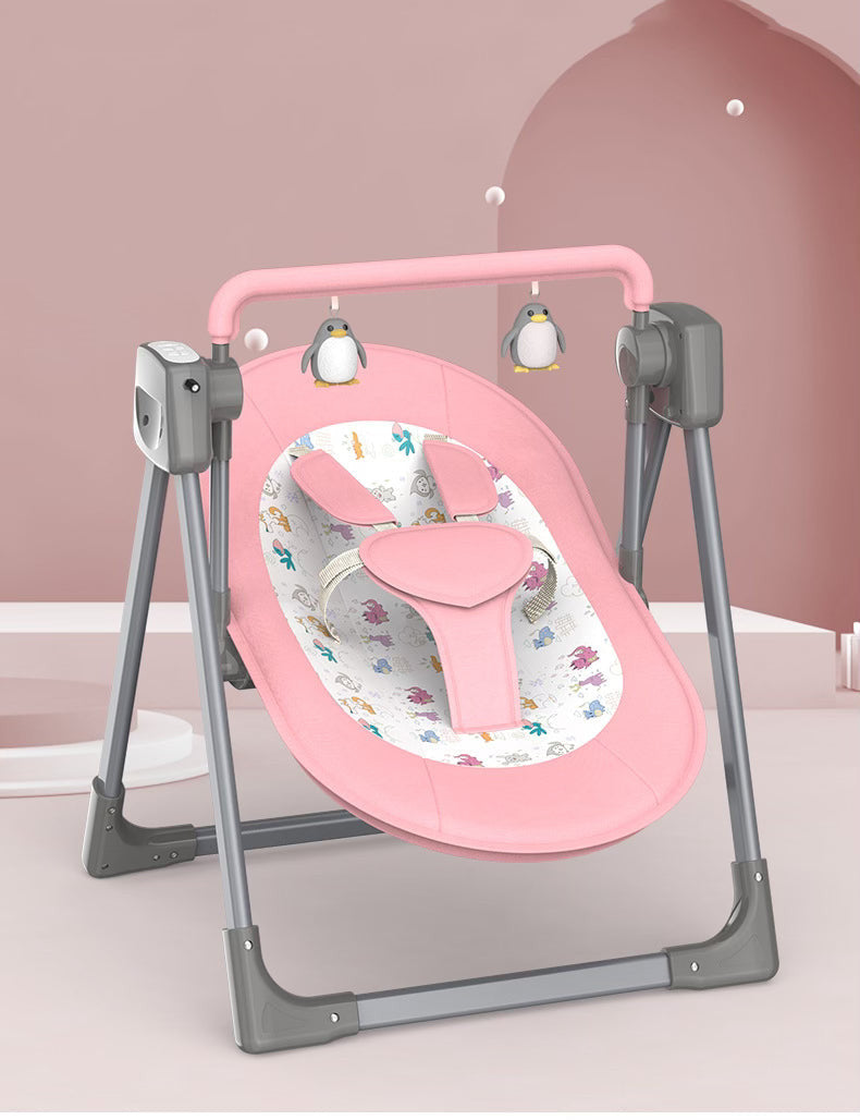 Electric Swing portable foldable cradle bed with wireless Bluetooth multifunctional baby bed - Micky Mart
