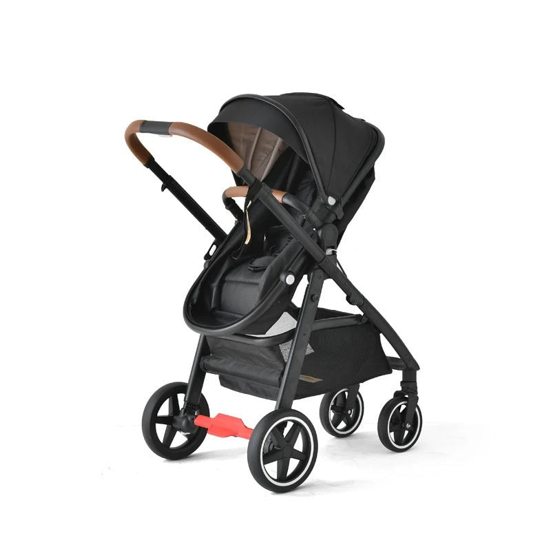 Baby pram / Stroller 2 in 1 convertible bassinet -Black - Micky Mart