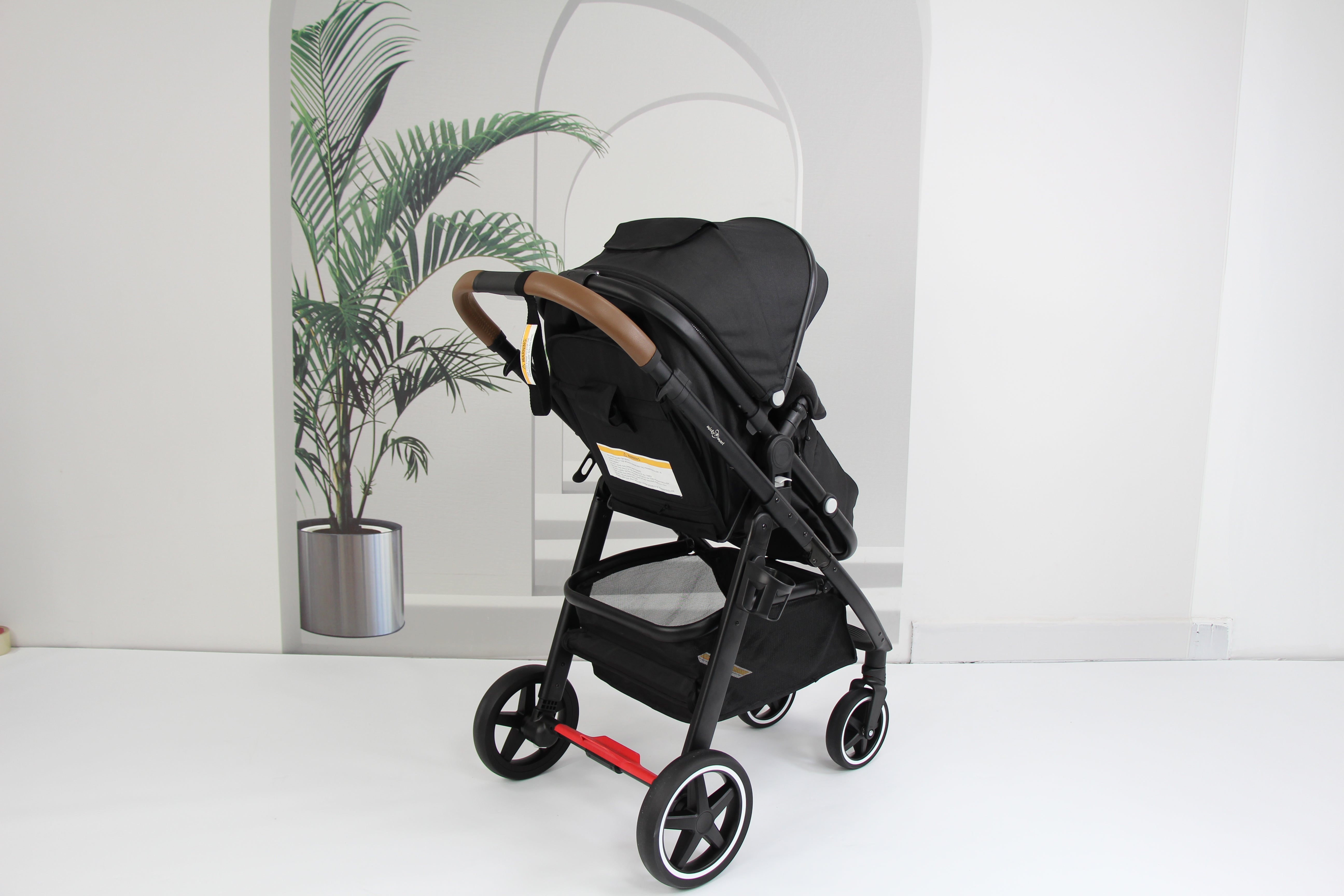 Baby pram / Stroller 2 in 1 convertible bassinet -Black - Micky Mart
