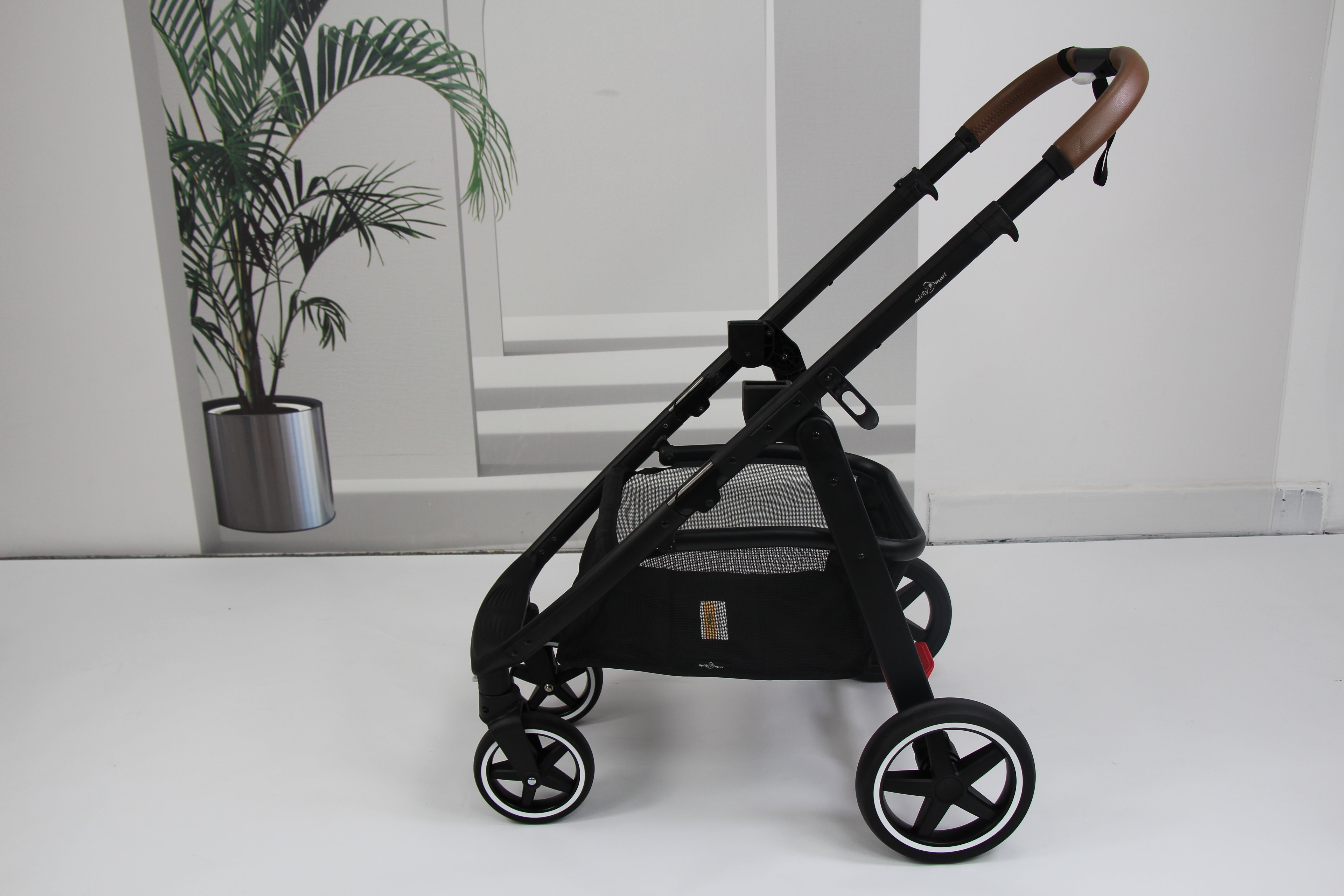 Baby pram / stroller 2 in 1 convertible - grey - Micky Mart