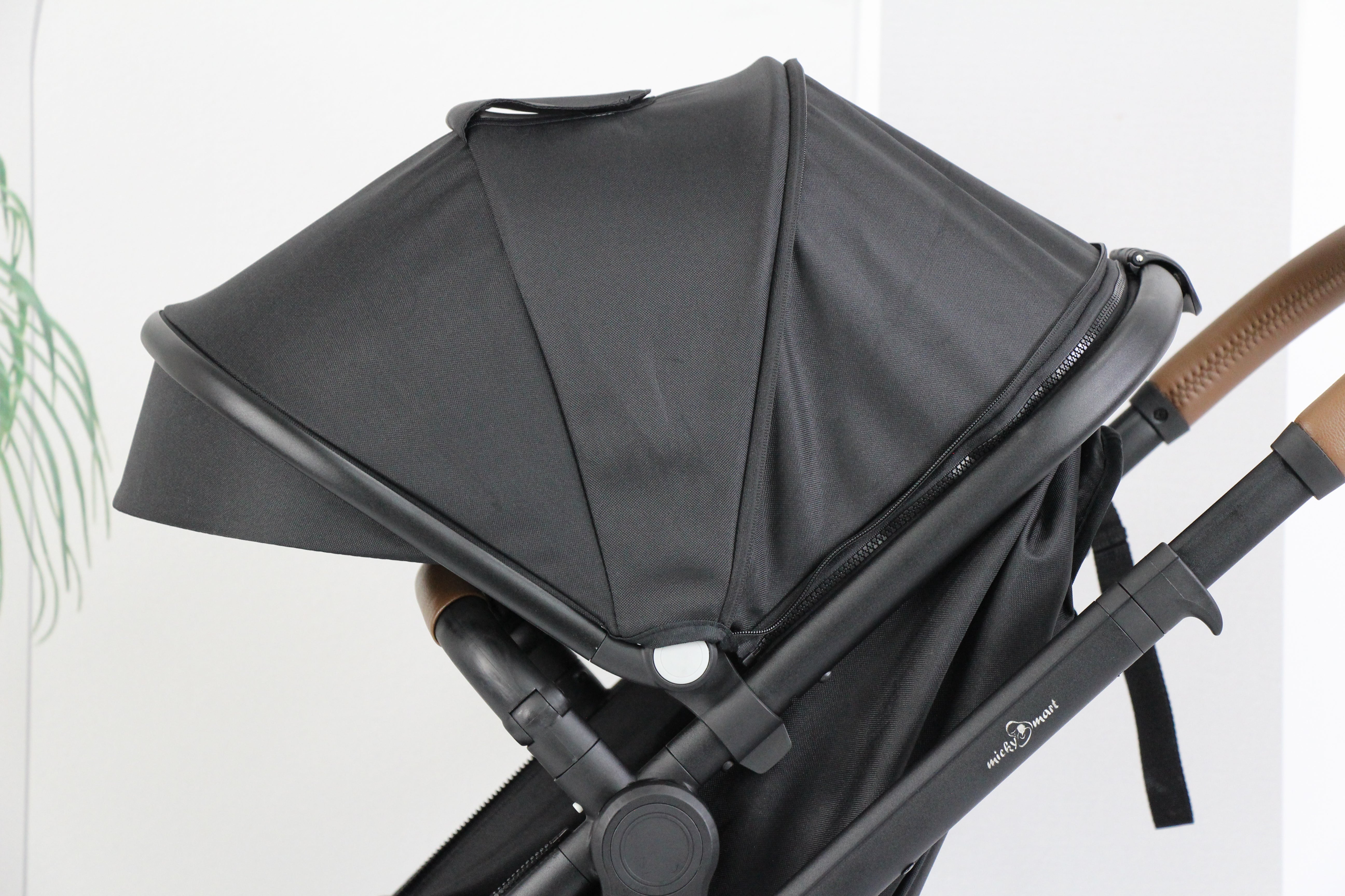 Baby pram / Stroller 2 in 1 convertible bassinet -Black - Micky Mart