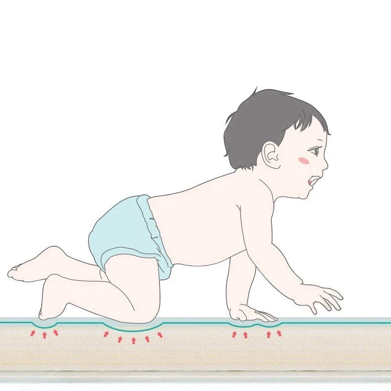 PU Leather Mat 4cm Thickness Crawling Kids Playmat Waterproof - Micky Mart