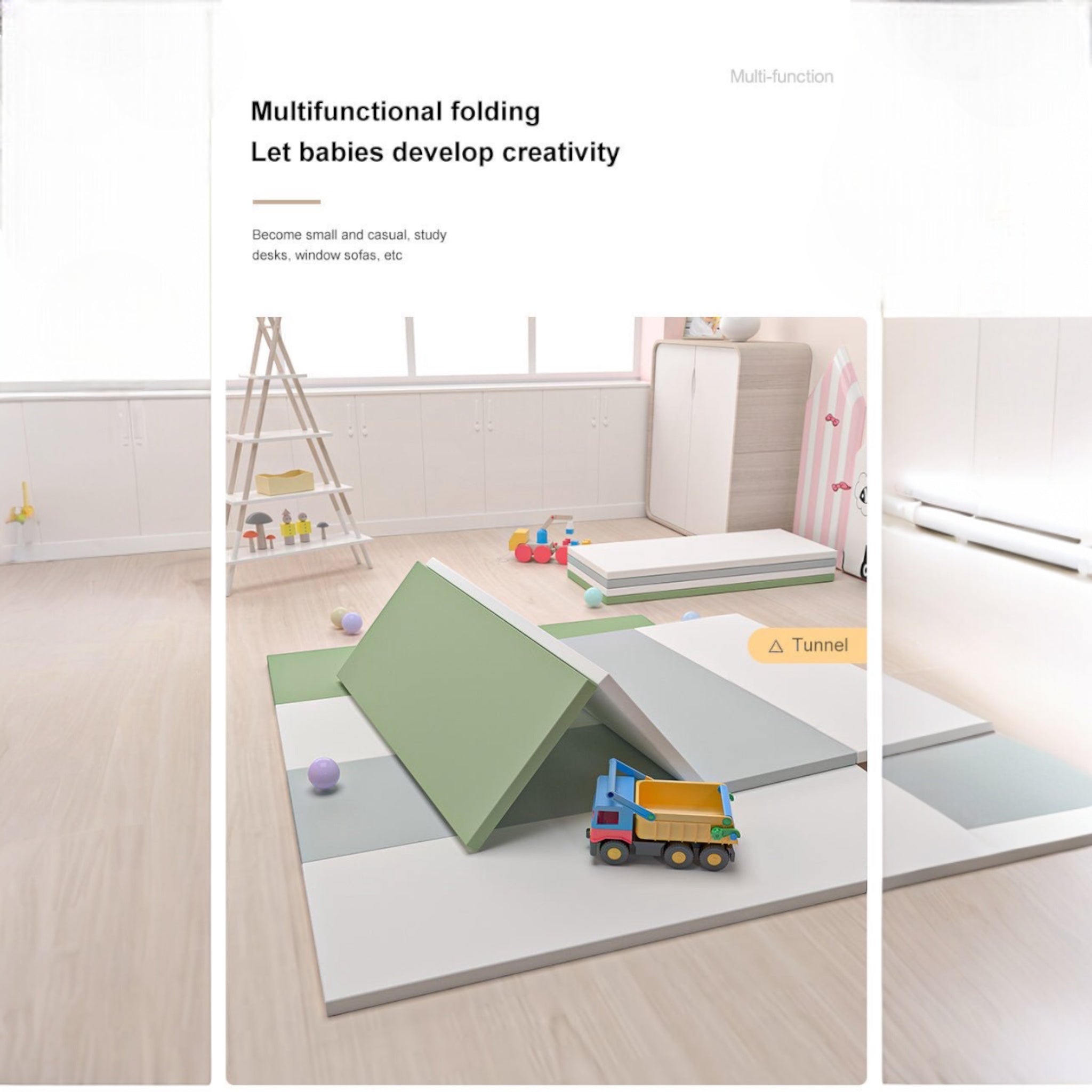 PU Leather Mat 4cm Thickness Crawling Kids Playmat Waterproof - Micky Mart