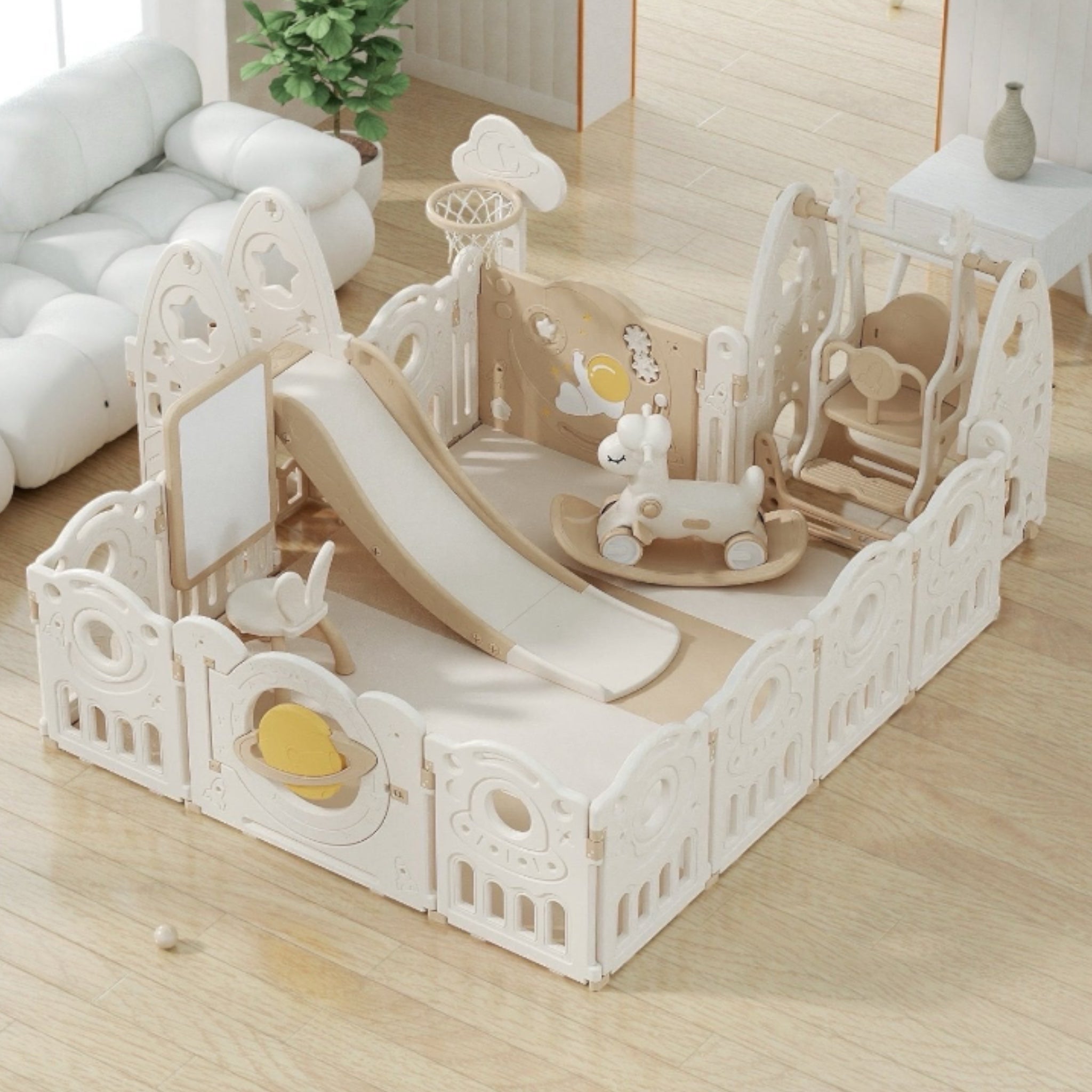 playpen 180x200 cm with slide swing and easel Australia