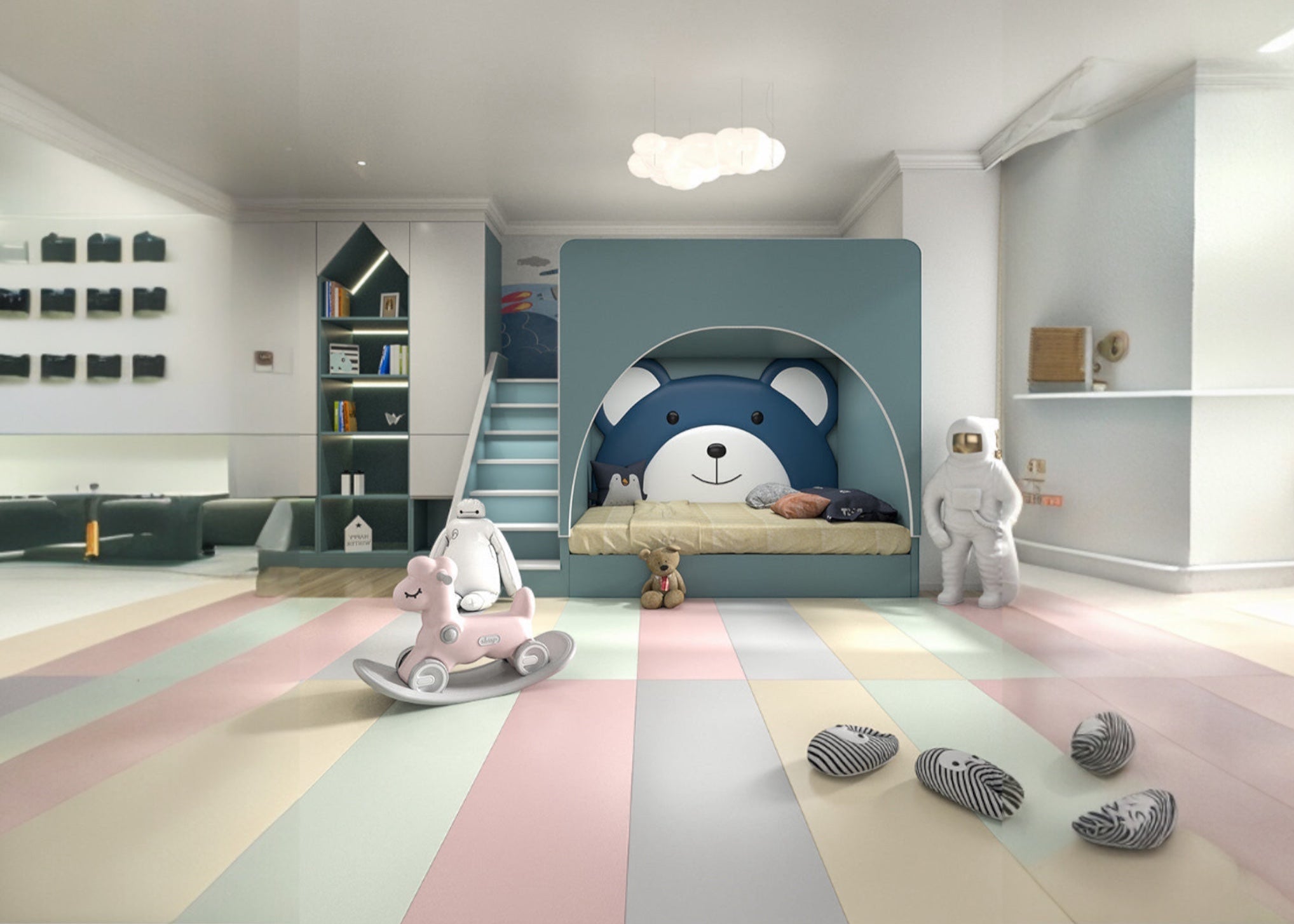 playpen 180x200 cm with slide swing and easel Australia