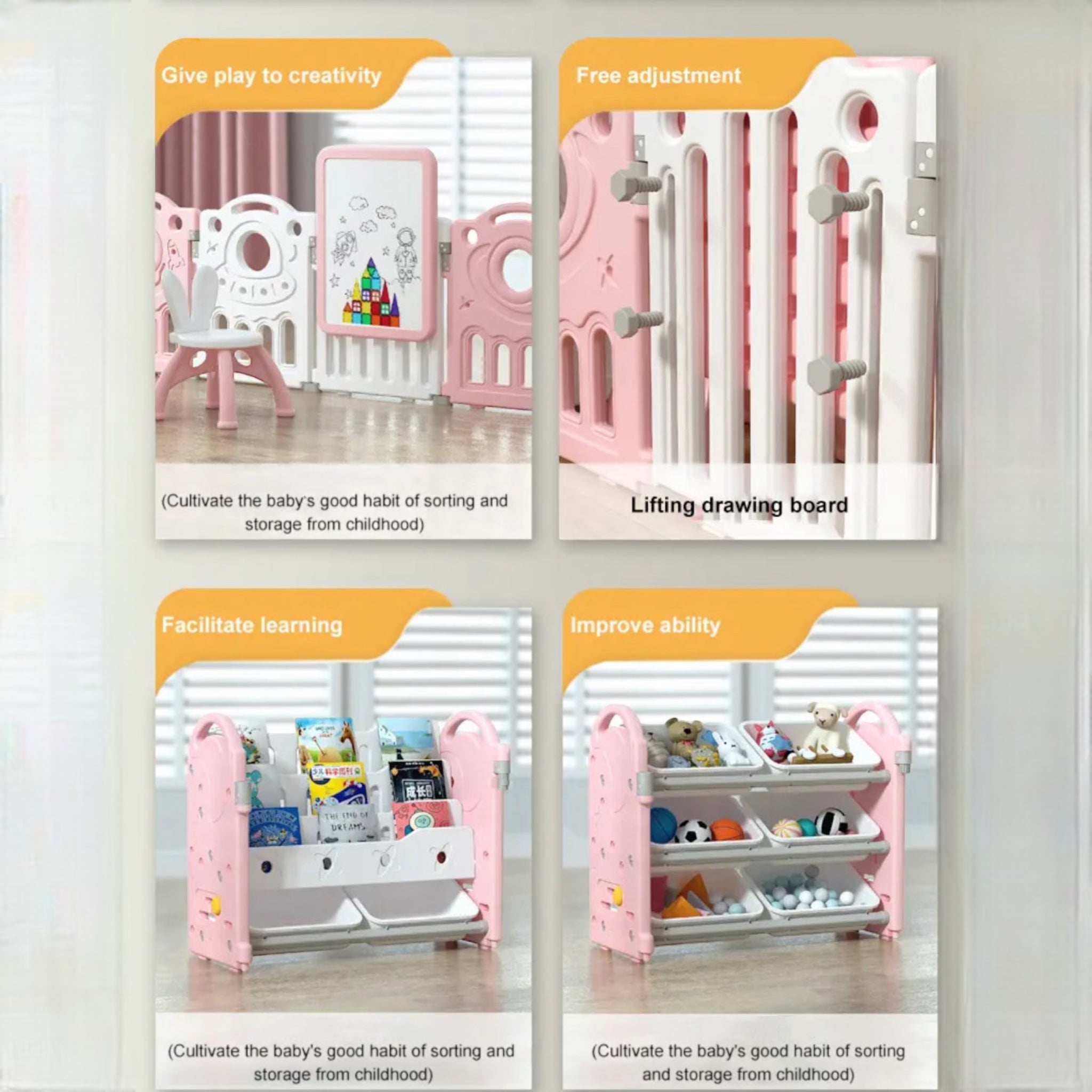 educational playpen 180x200 cm bookshelf easel Australia