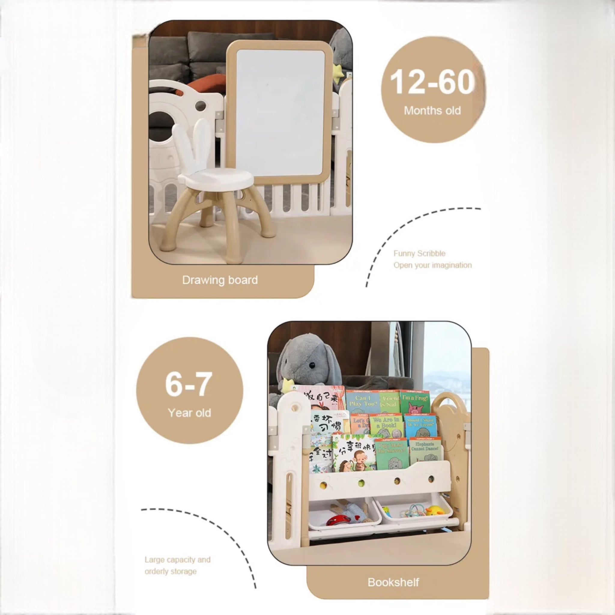 educational playpen 180x200 cm bookshelf easel Australia