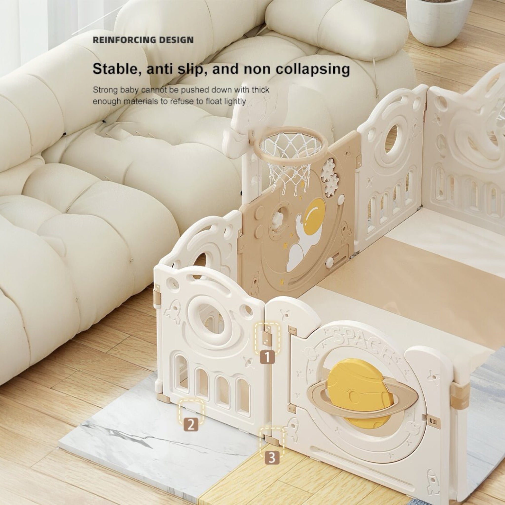 kids playpen 180x200 with gate slide rocking horse Australia.