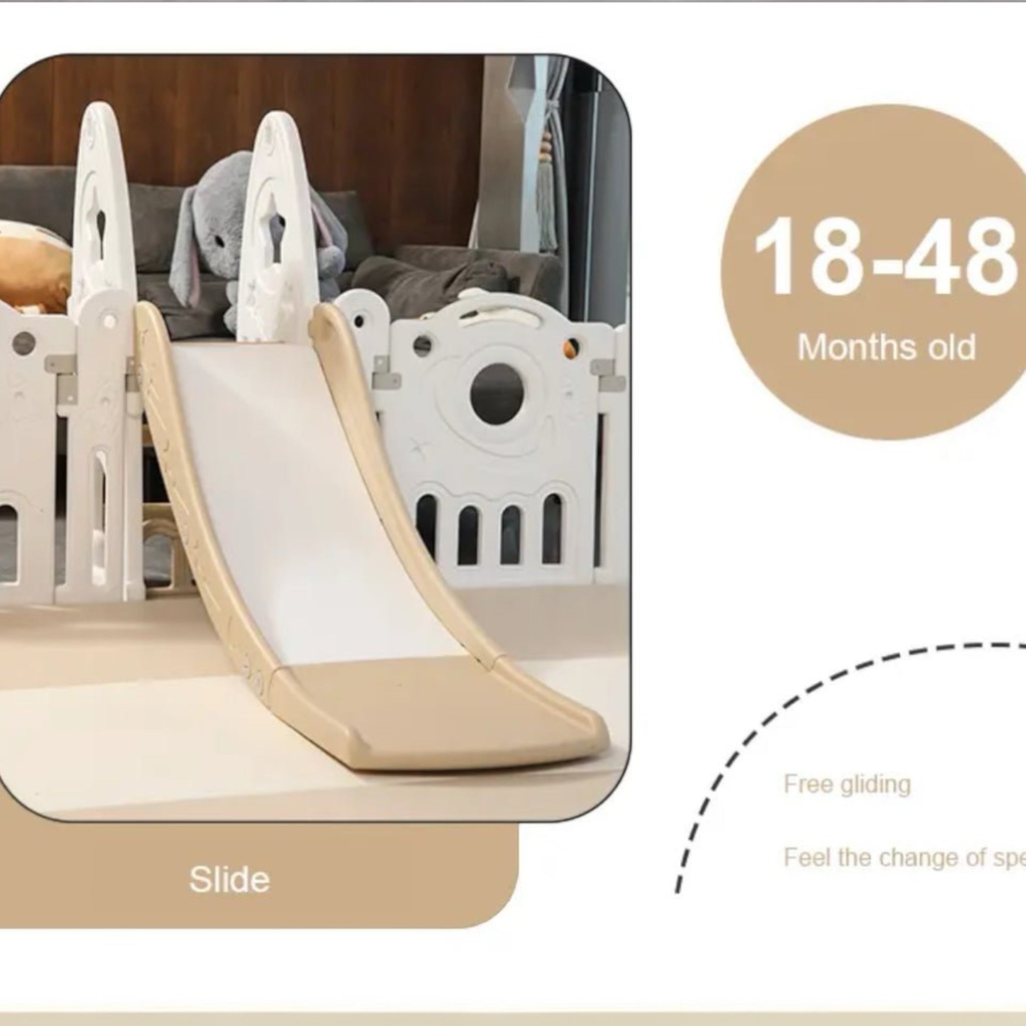 kids playpen 180x200 with gate slide rocking horse Australia.