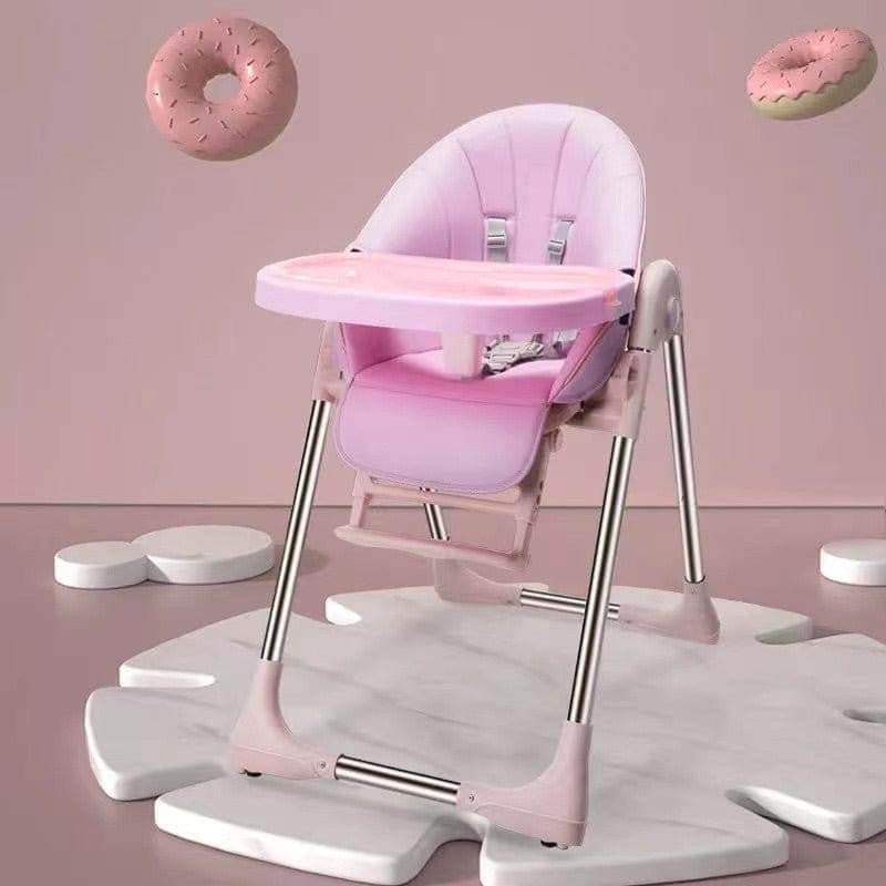 Adjustable baby high chair and feeding table – customizable height and tray design