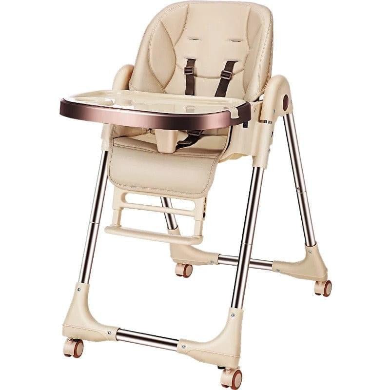 Adjustable baby high chair and feeding table – customizable height and tray design