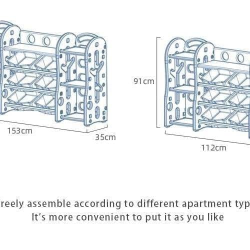 Children's Toy Shelf Bedroom Plastic Toy Self Children's Furniture Set Small Bookshelf - Micky Mart