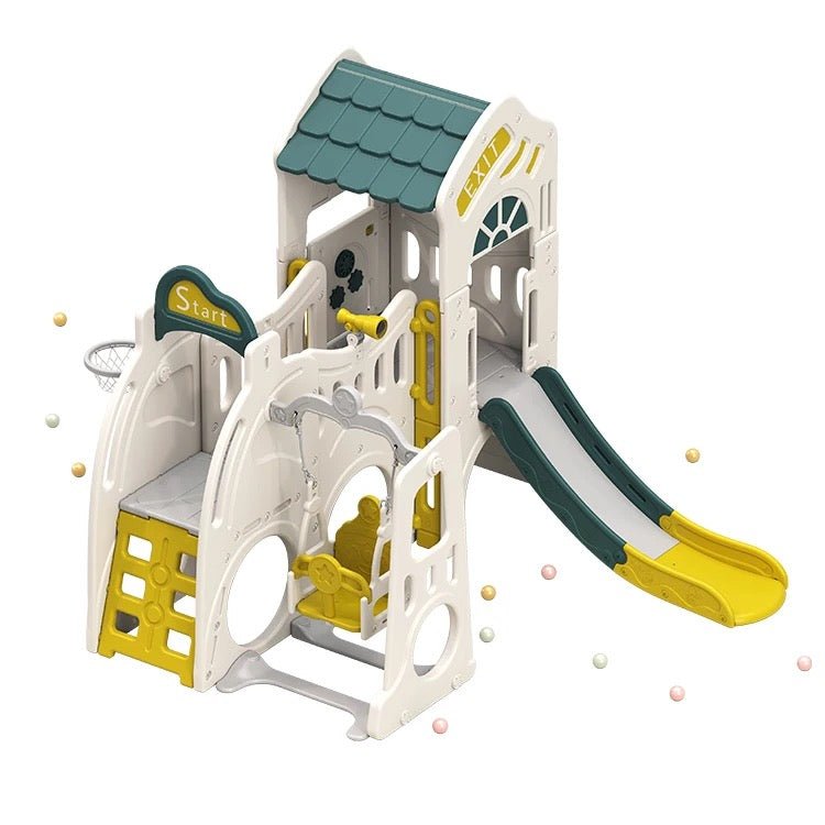 Children castle Giant Slide indoors and outdoors fun time - Micky Mart